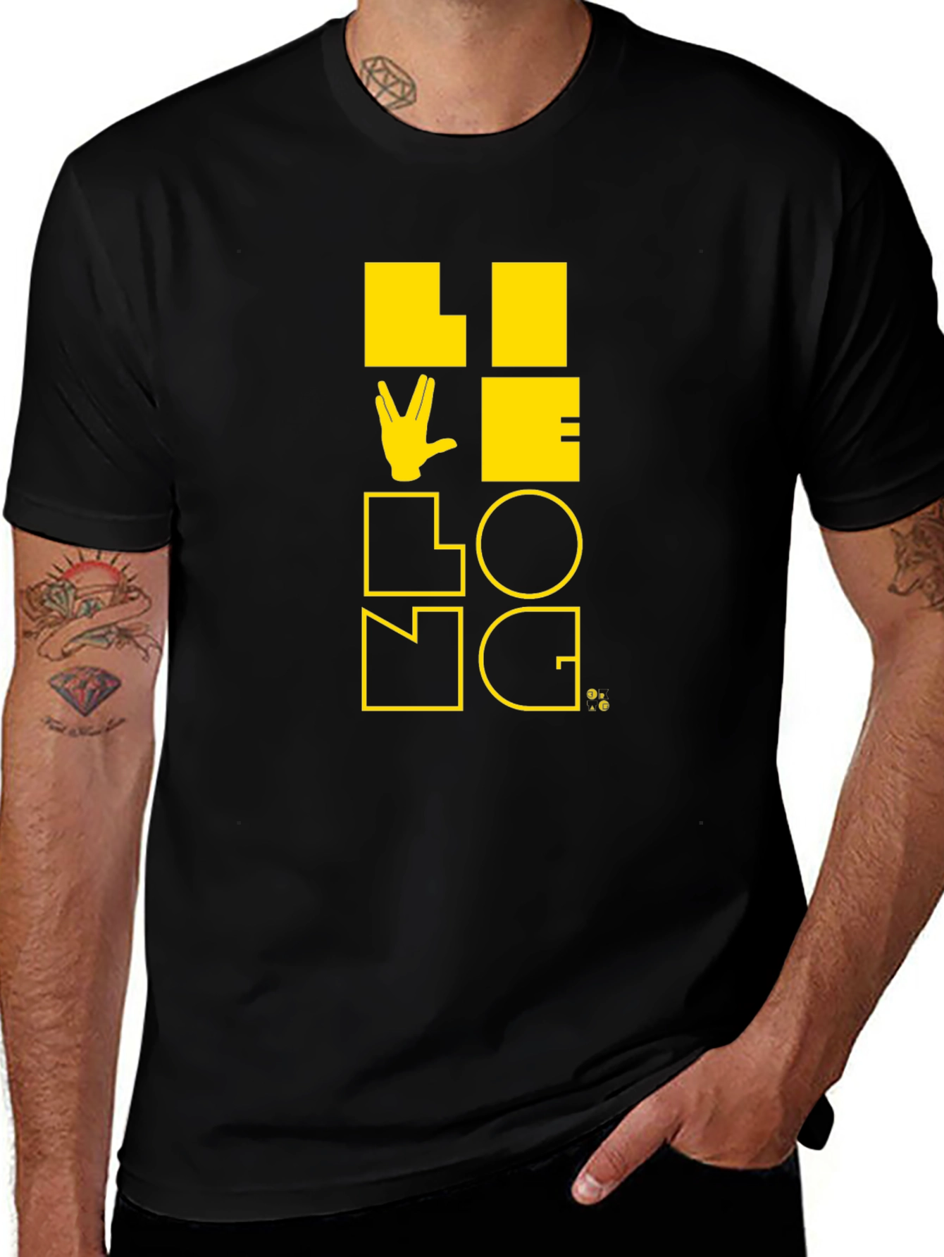 Black Live Long Graphic Tee - Black Star Trek Shirt main image