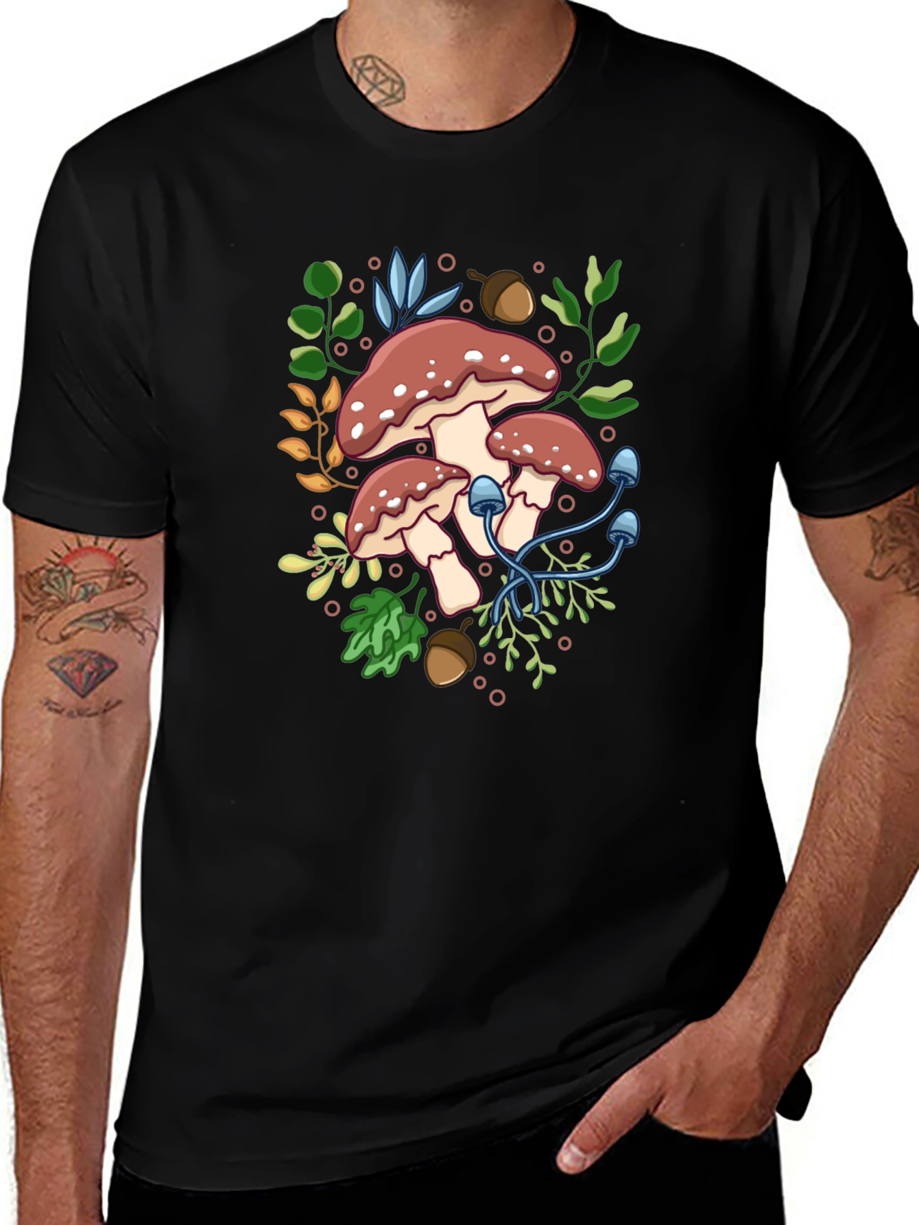 Variant 17 of Funky Mushroom T-Shirt - Nature Inspired Design