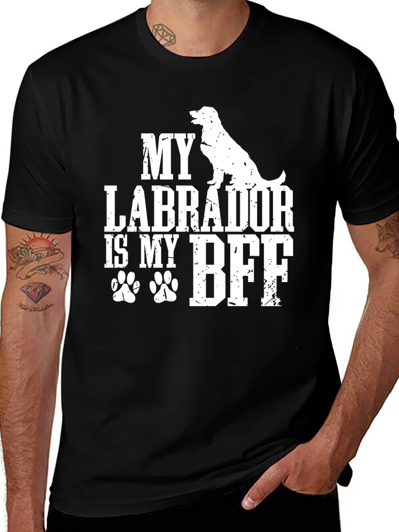 Variant 7 of My Labrador Is My BFF Black T-Shirt
