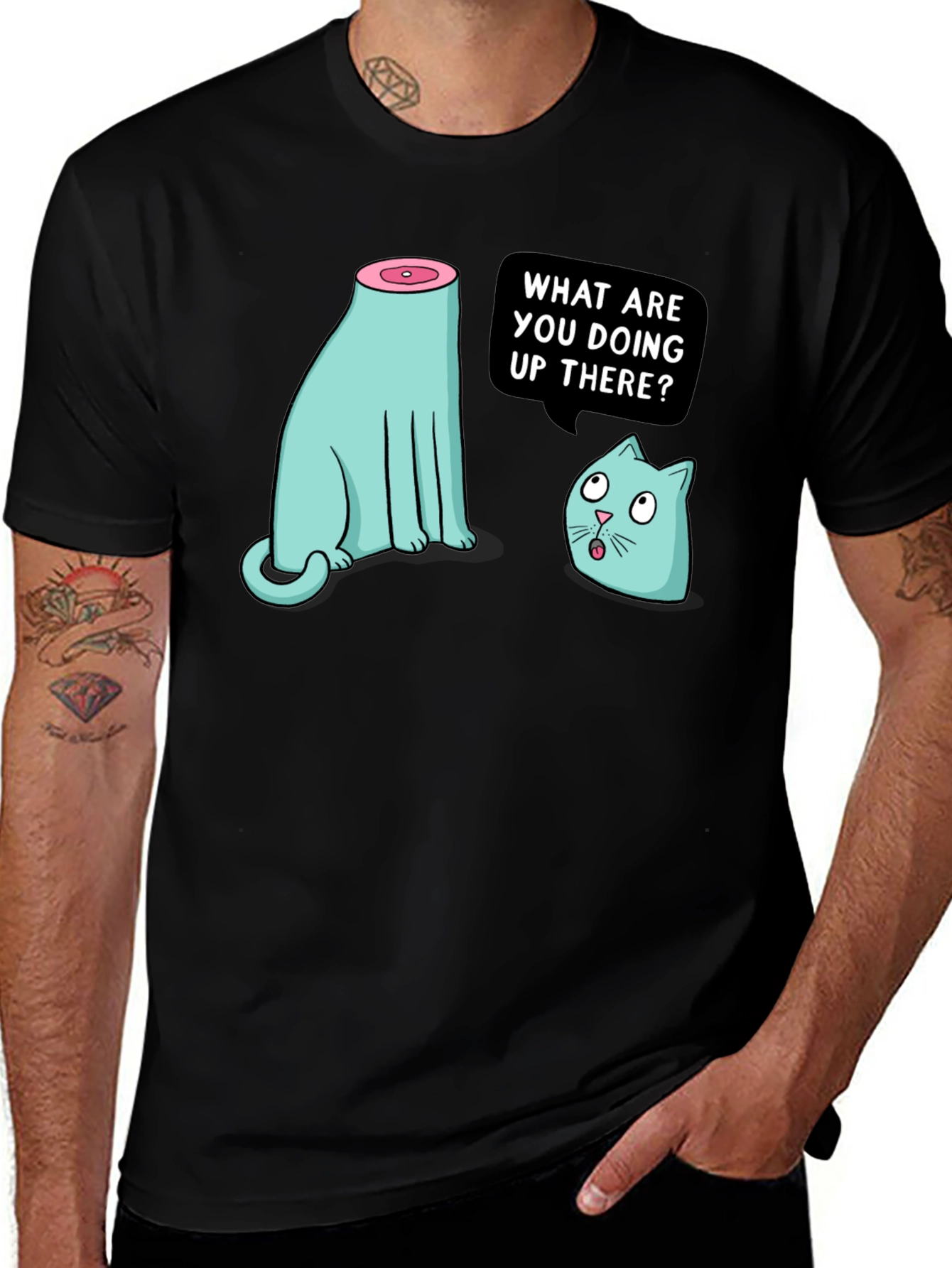 Variant 17 of Funny Cat T-Shirt - Headless Humor