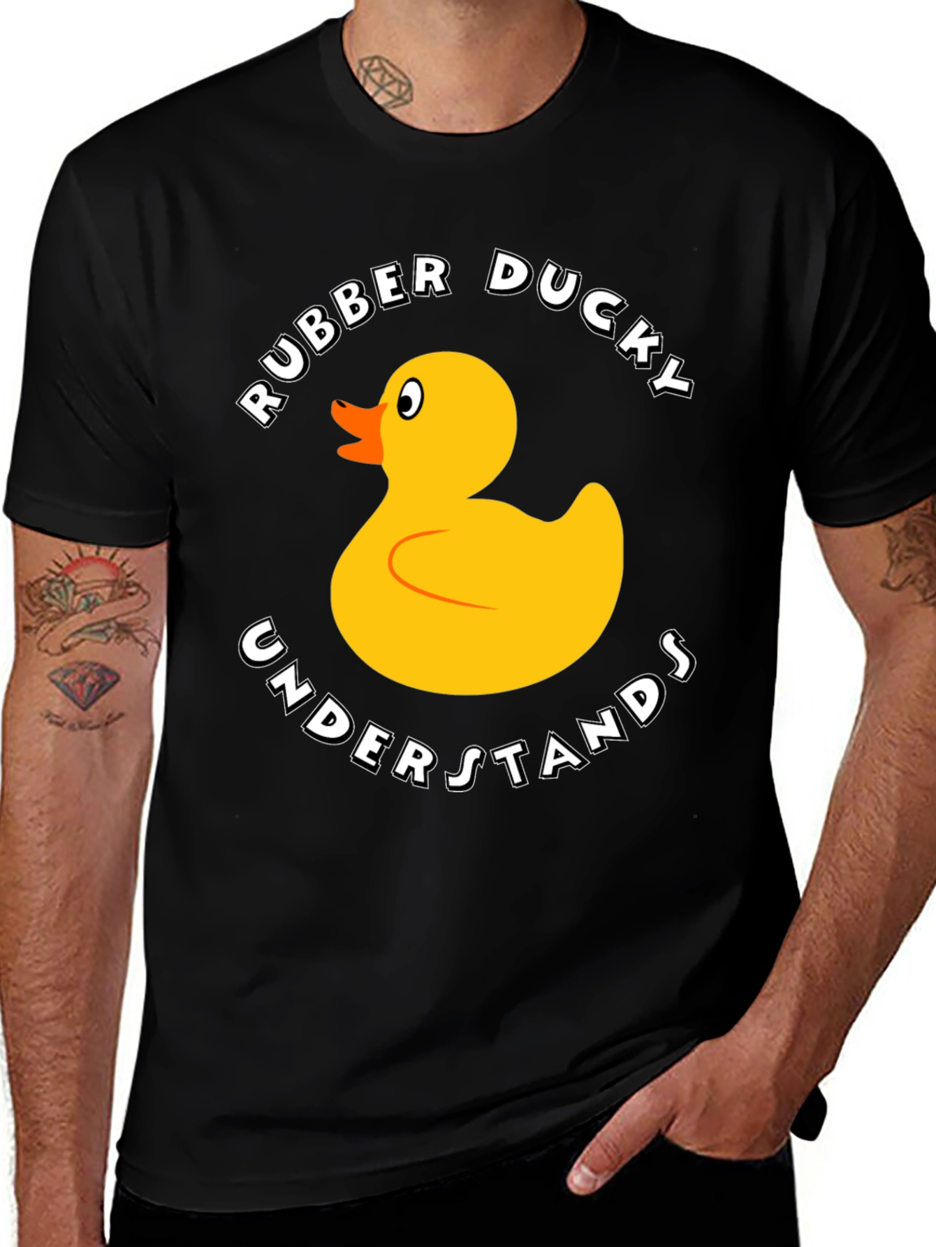 Variant 30 of Rubber Ducky Graphic T-Shirt - Funny Cartoon Duck Tee