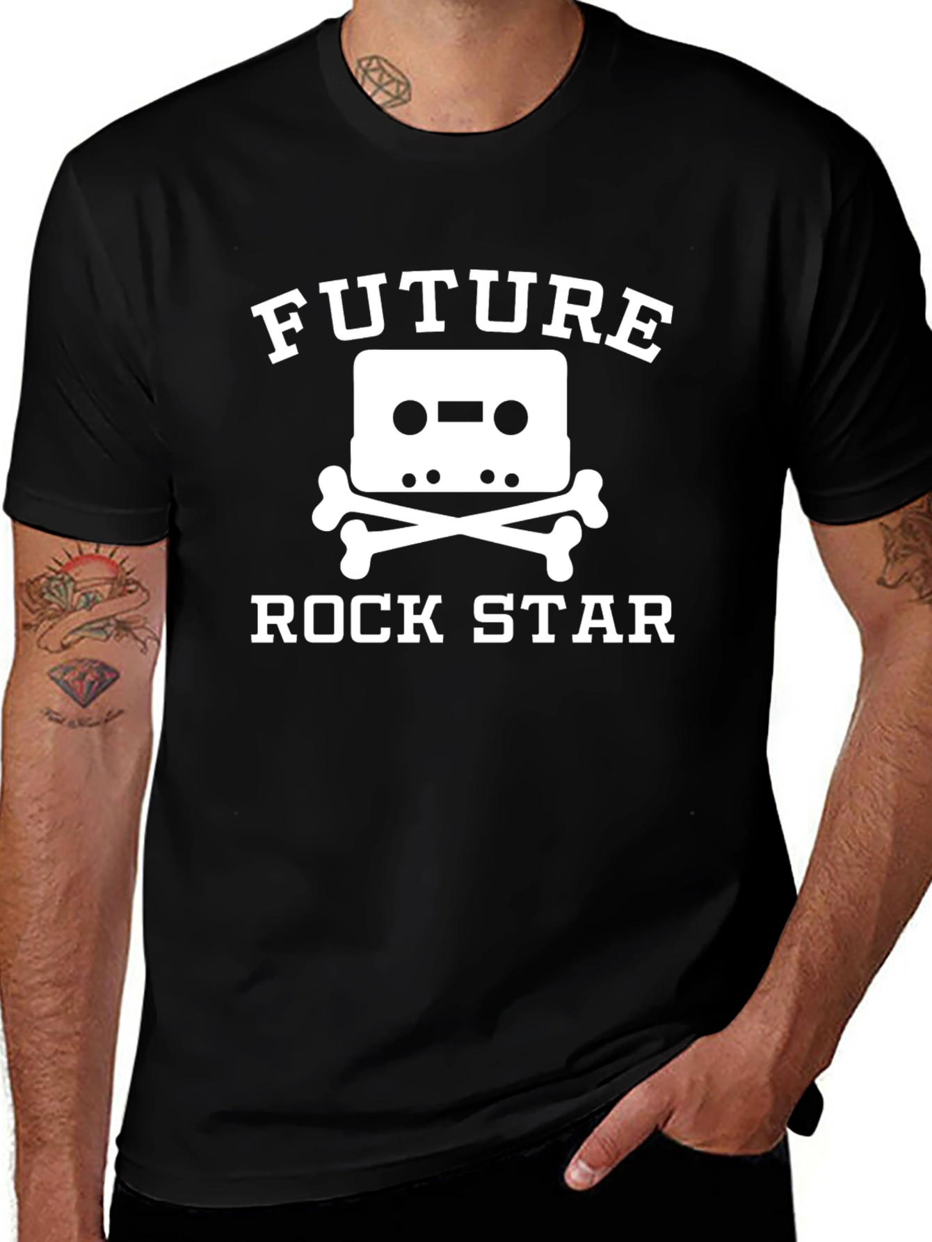 Variant 20 of Future Rock Star T-Shirt Cassette Bone Design