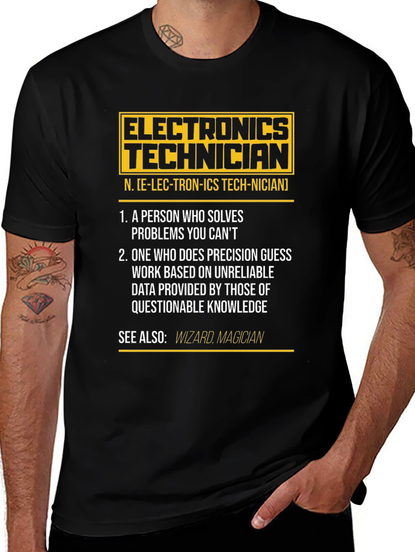 Variant 8 of Electronics Technician Definition T-Shirt