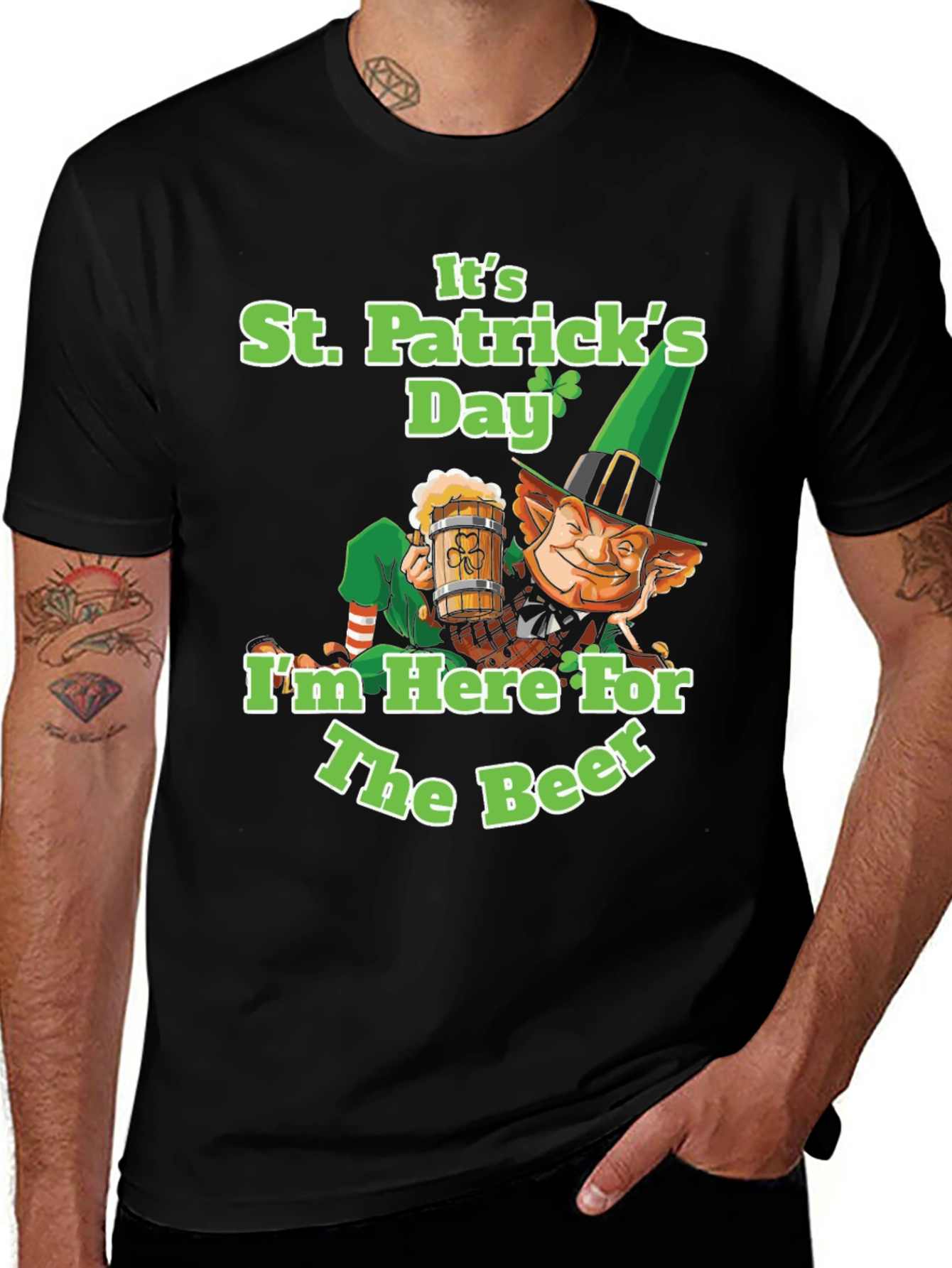 Variant 29 of St. Patrick's Day Beer Leprechaun Graphic Tee