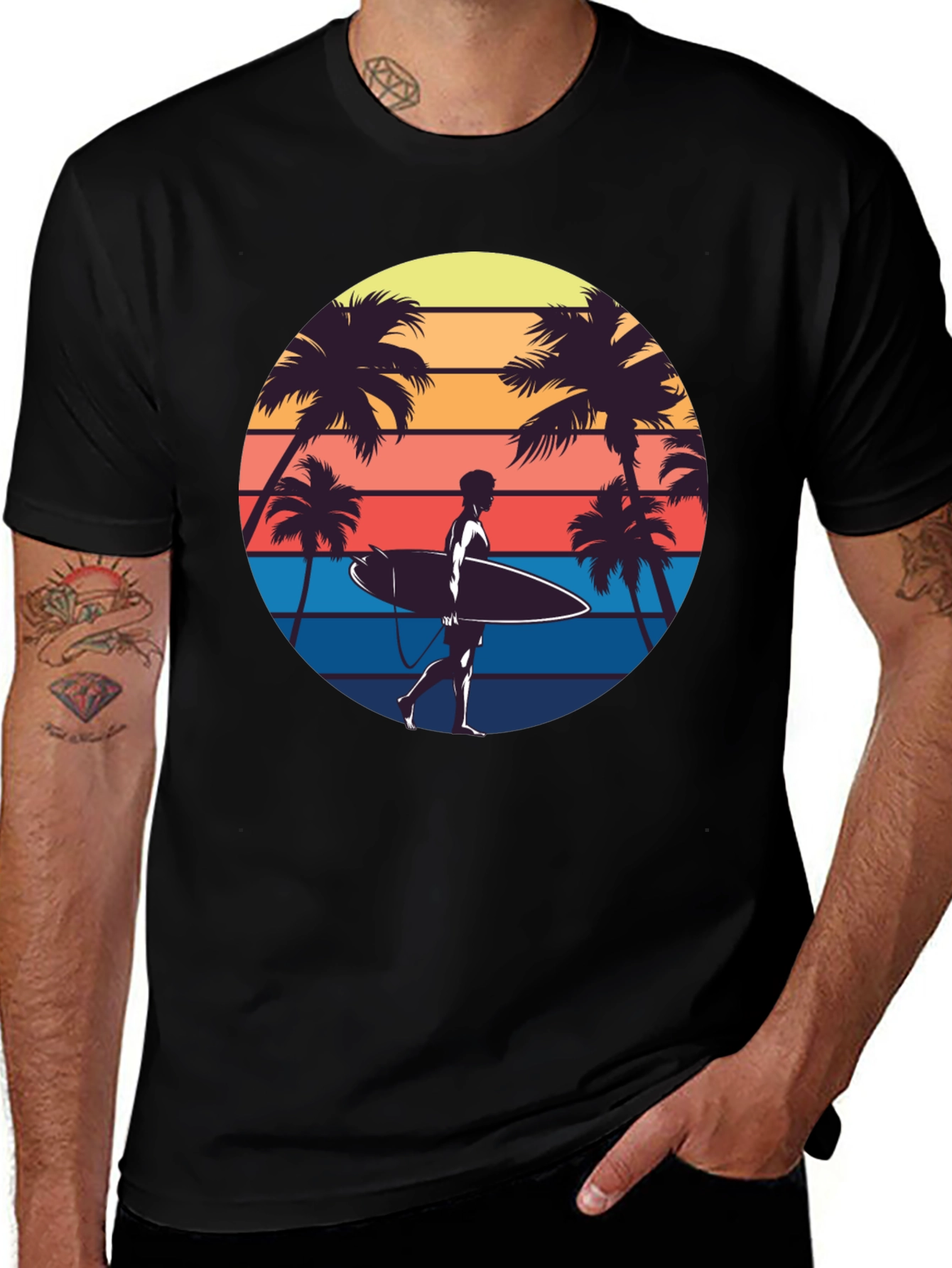 Variant 26 of Retro Surfer T-Shirt - Beach Vibes