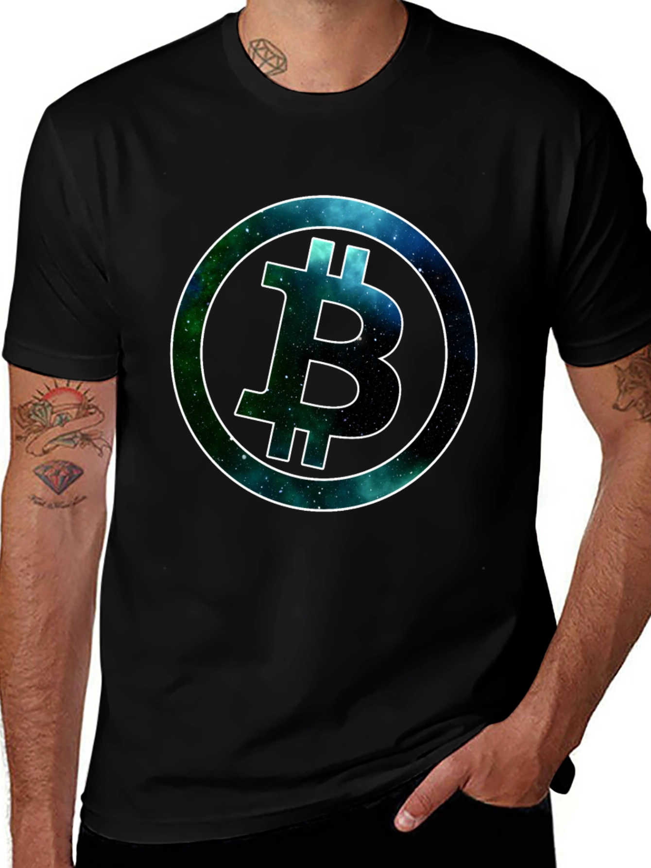 Variant 2 of Galaxy Bitcoin Tee - Black Crypto T-Shirt