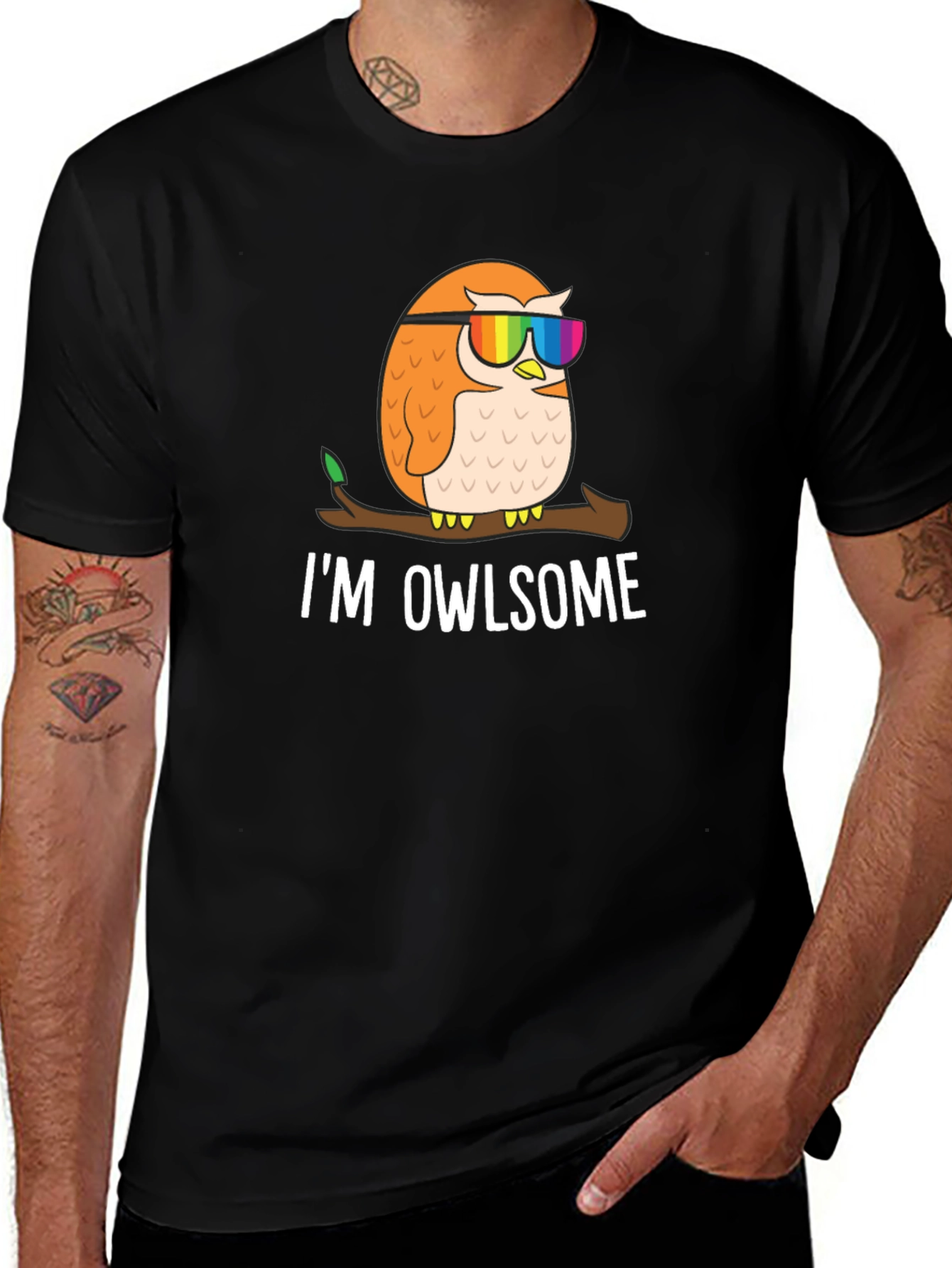 Variant 8 of I'm Owlsome T-Shirt - Funny Owl with Sunglasses