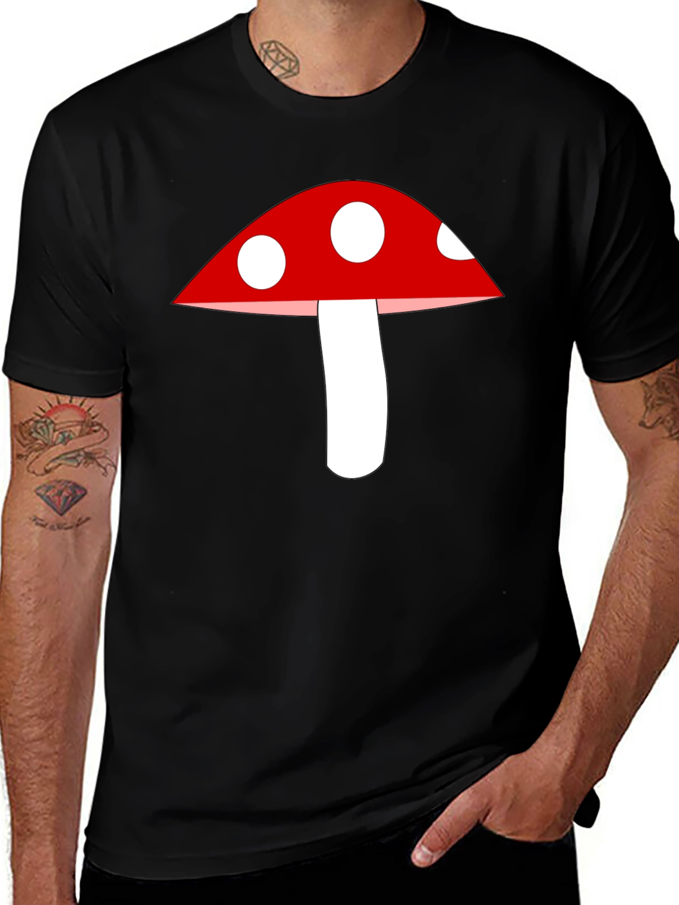 Variant 10 of Mushroom Graphic Tee - Classic Crew Neck