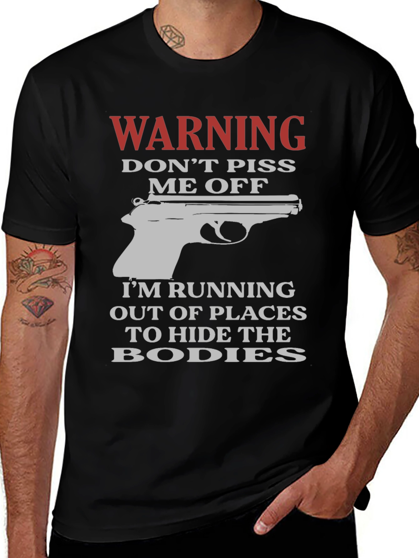 Variant 7 of Warning Don't Piss Me Off Funny Graphic T-Shirt