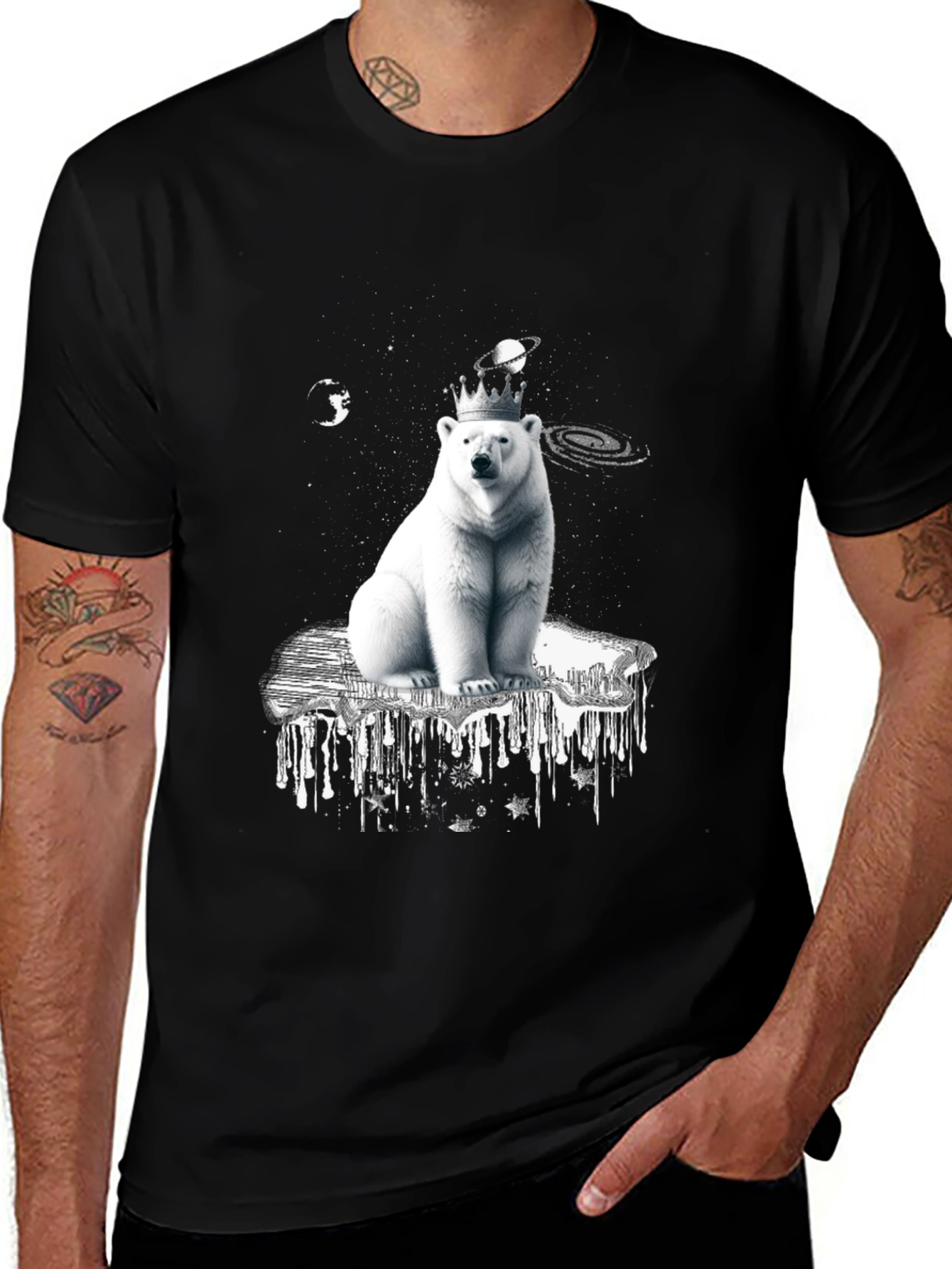Variant 21 of Polar Bear Galaxy Graphic Tee