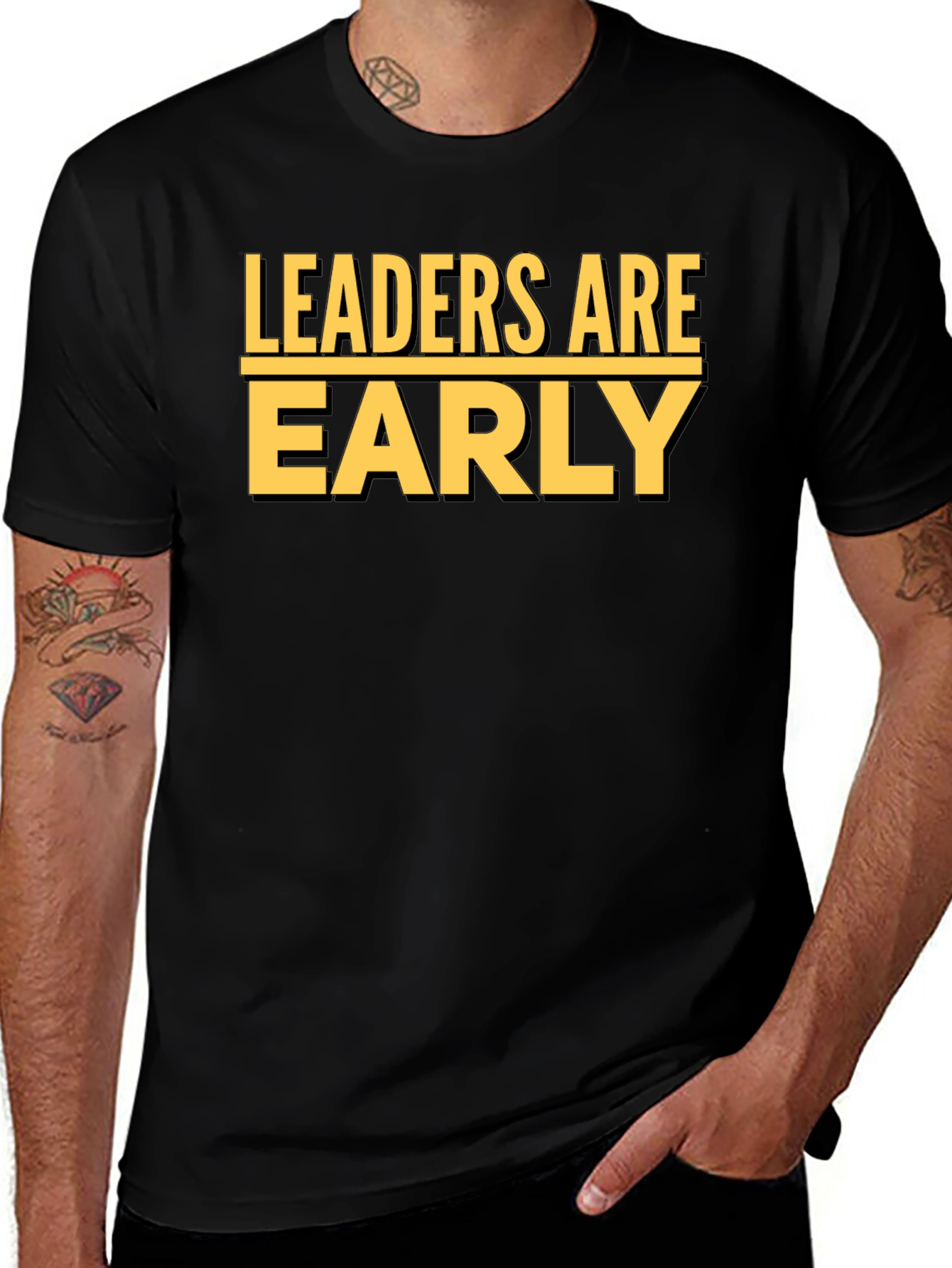 Variant 14 of Leaders Are Early Black T-Shirt
