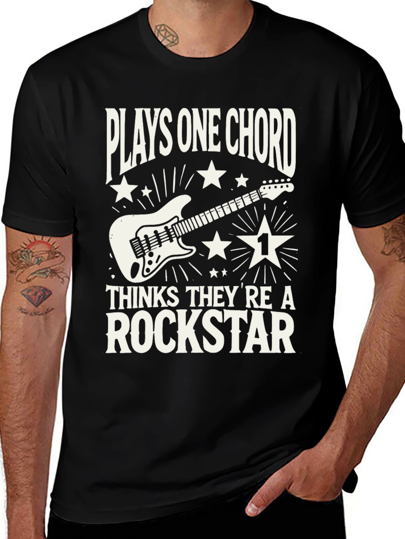 Variant 4 of Plays One Chord Rock Star T-Shirt