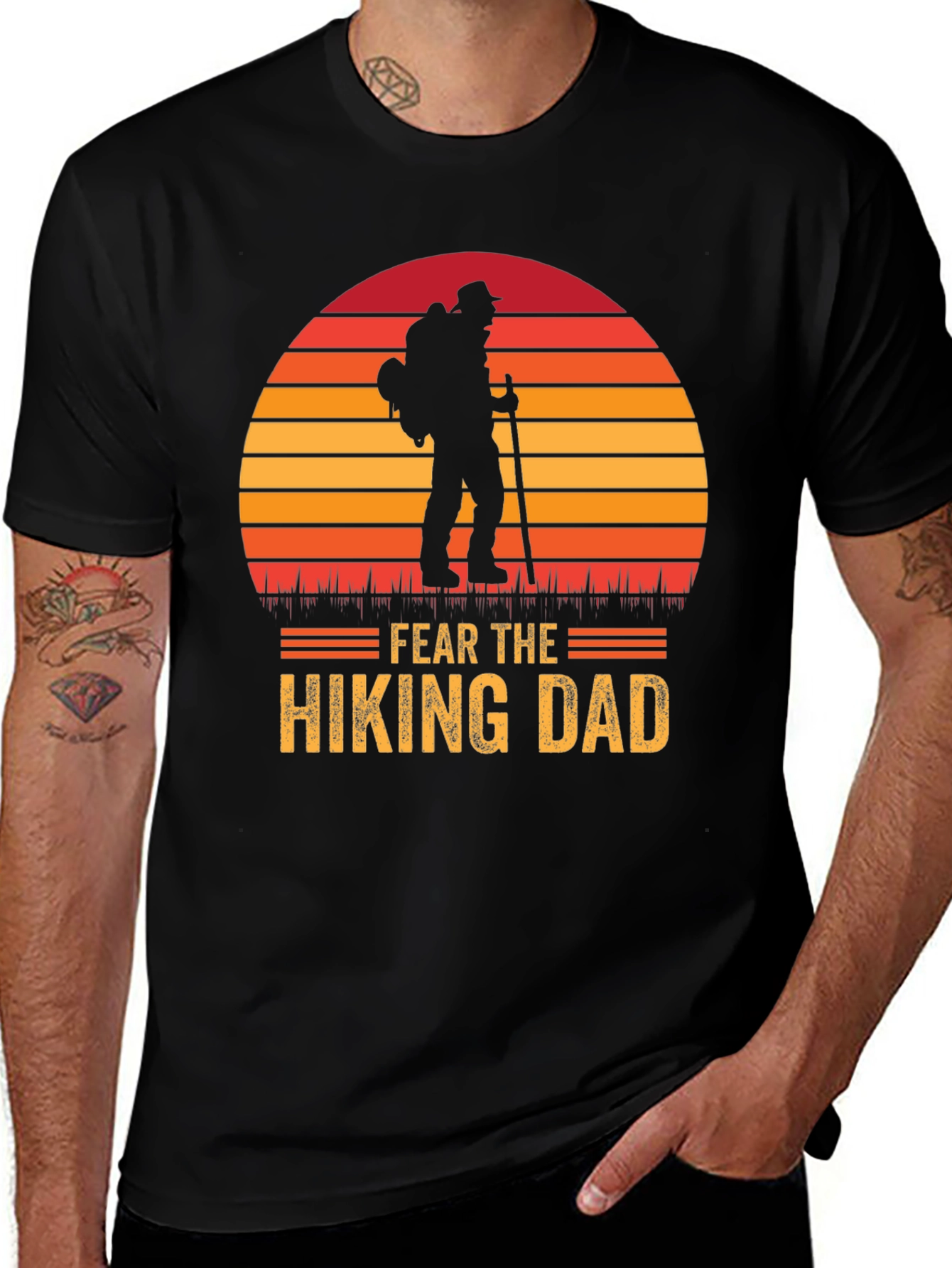 Variant 29 of Fear The Hiking Dad T-Shirt | Outdoor Adventure Tee