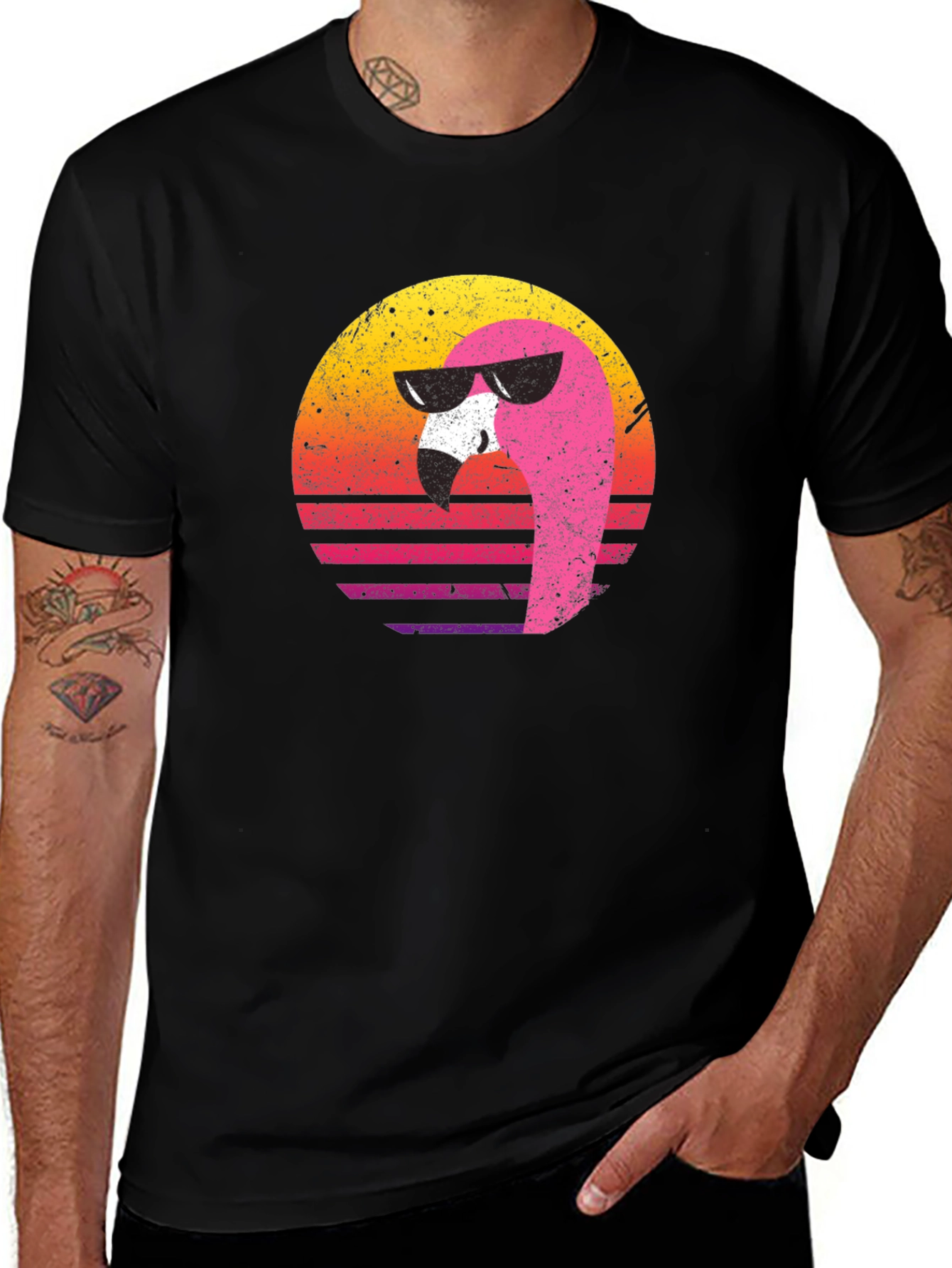 Variant 6 of Retro Flamingo Graphic Tee - Cool Summer Vibes