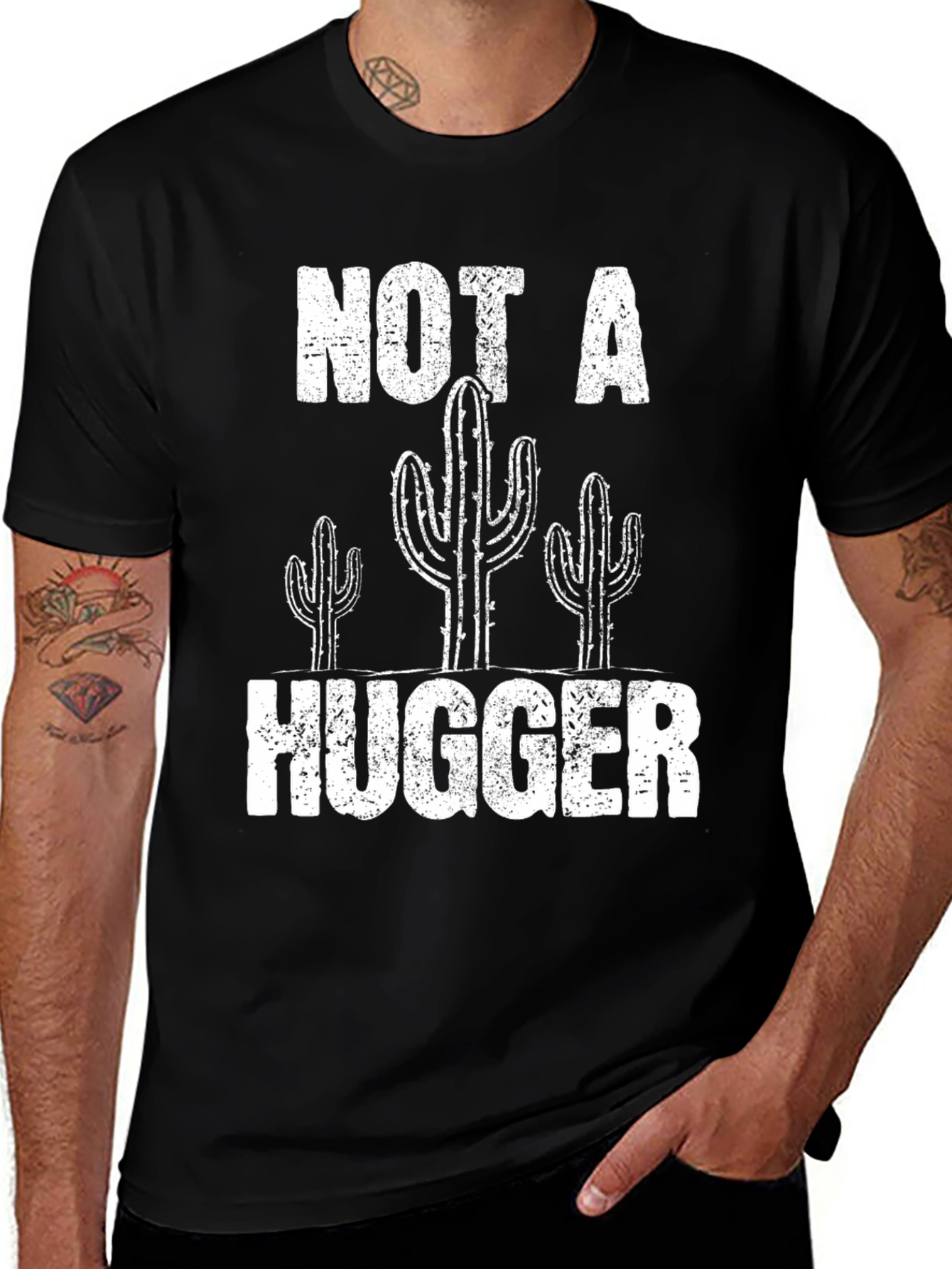 Variant 29 of Not A Hugger Cactus Graphic T-Shirt
