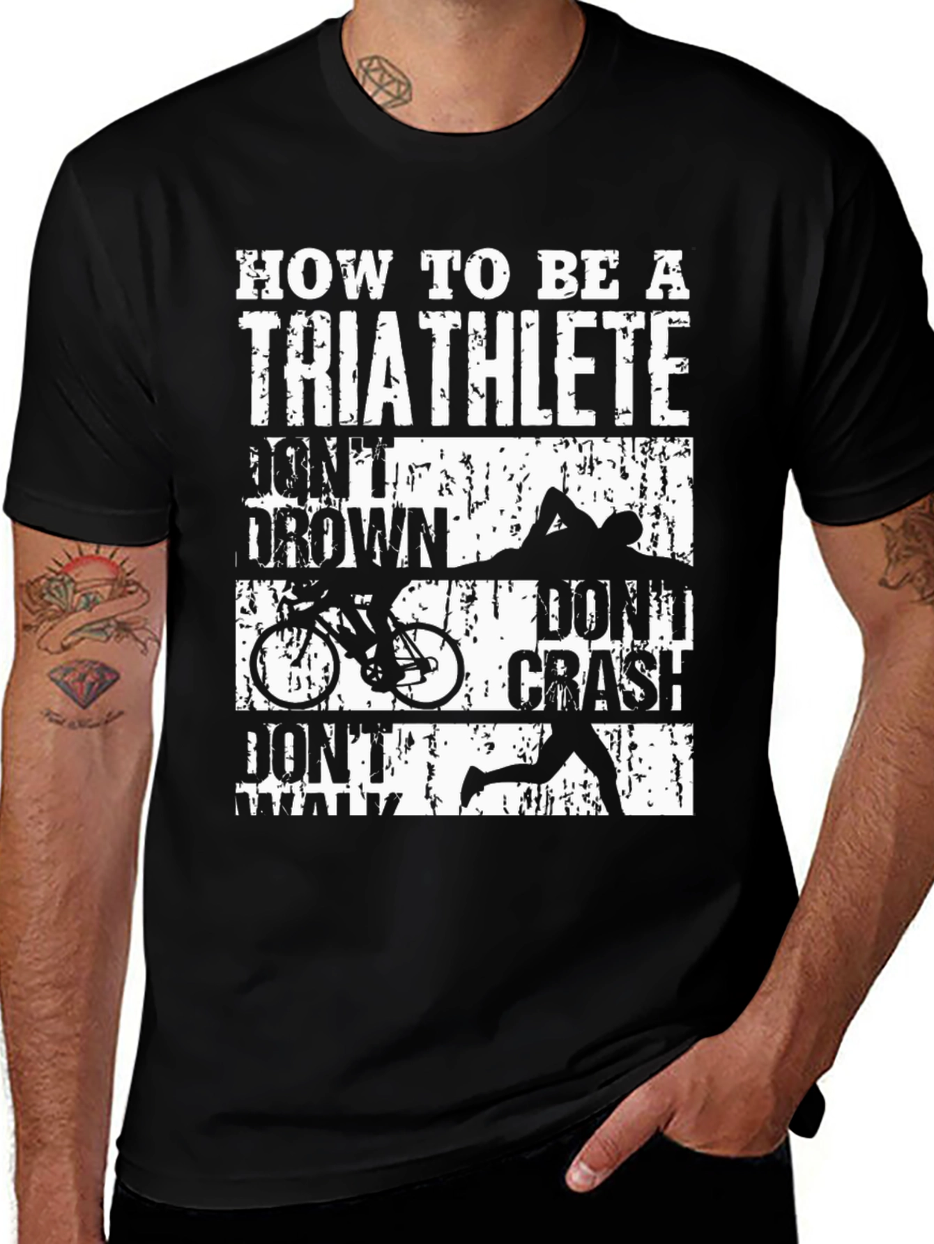 Variant 13 of How to be a Triathlete Graphic T-Shirt