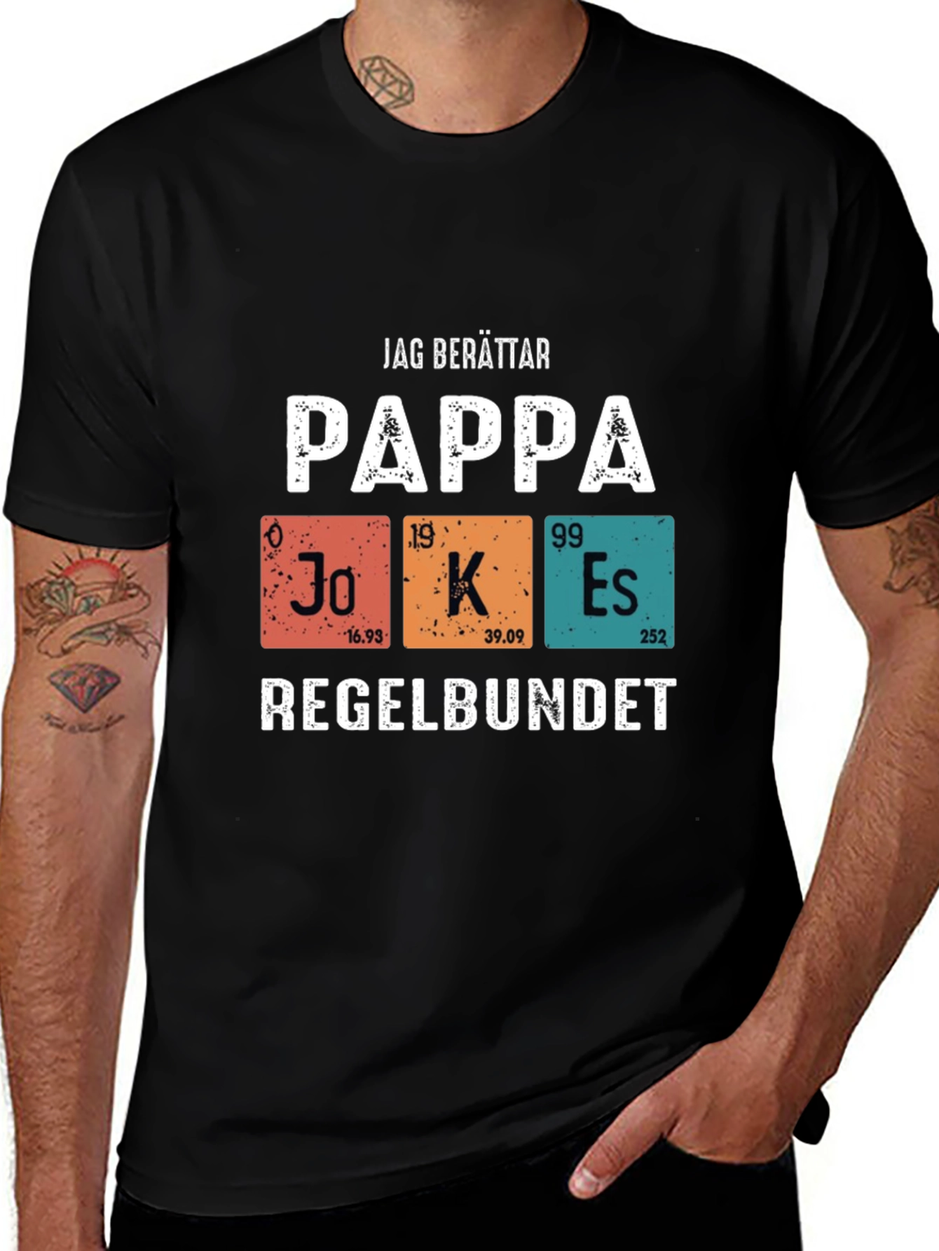 Variant 8 of Periodic Table Dad Jokes T-Shirt - Jag Berättar Pappa Regelbundet
