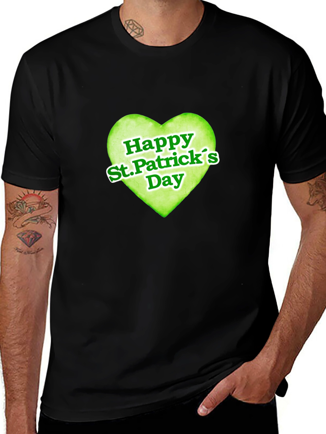 Variant 15 of St. Patrick's Day Green Heart T-Shirt