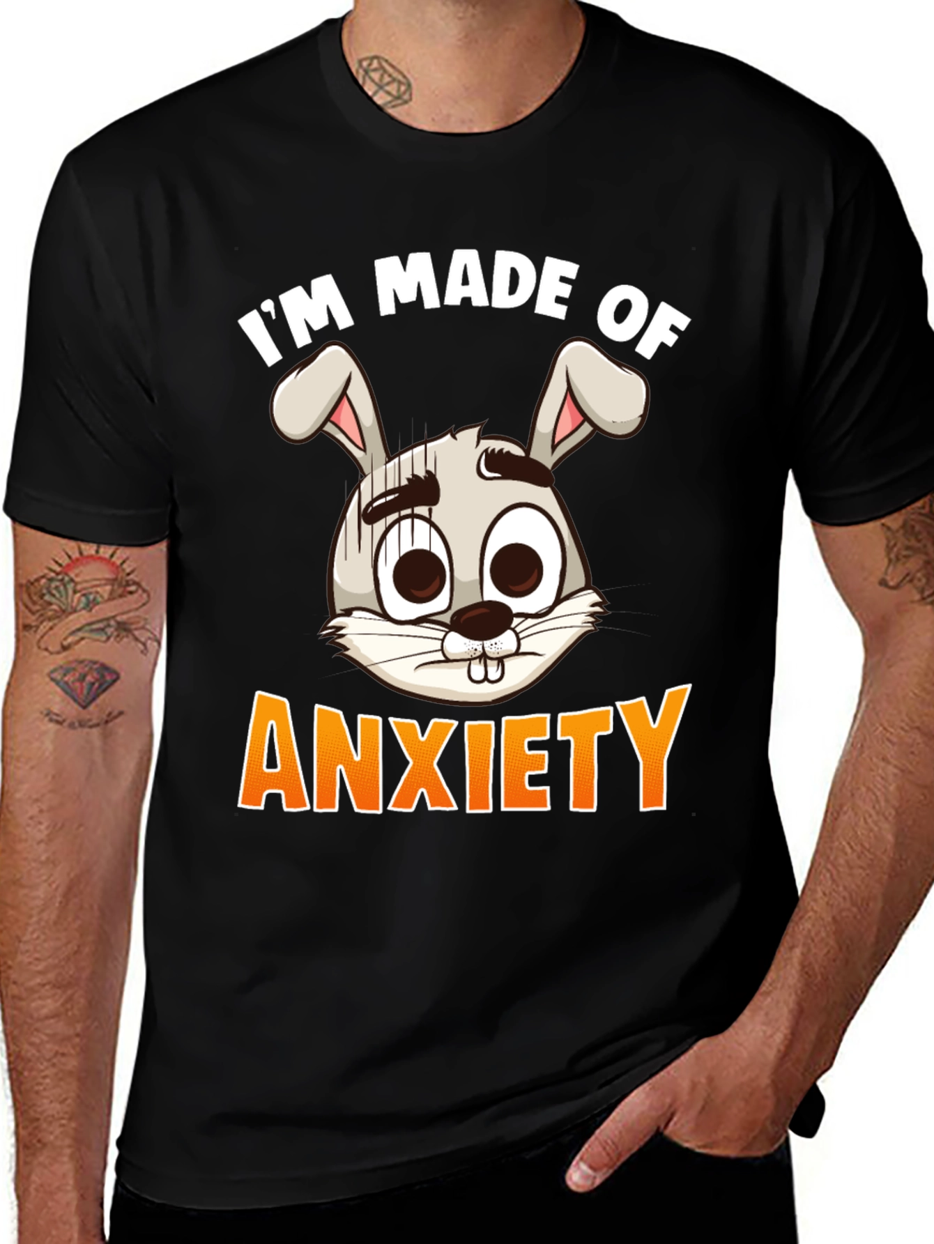 Variant 23 of Anxiety Bunny Graphic Tee