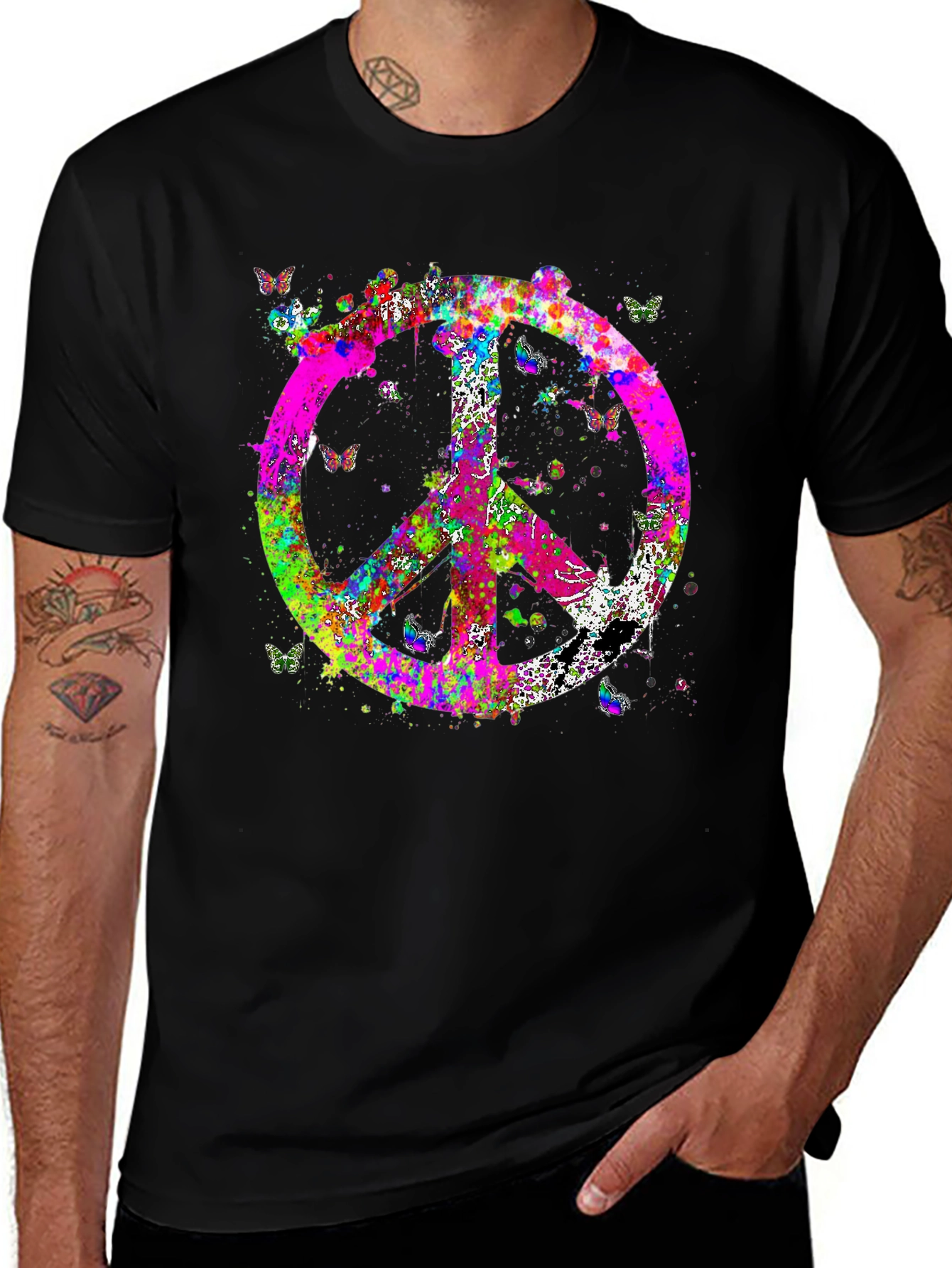 Variant 3 of Colorful Peace Sign T-Shirt