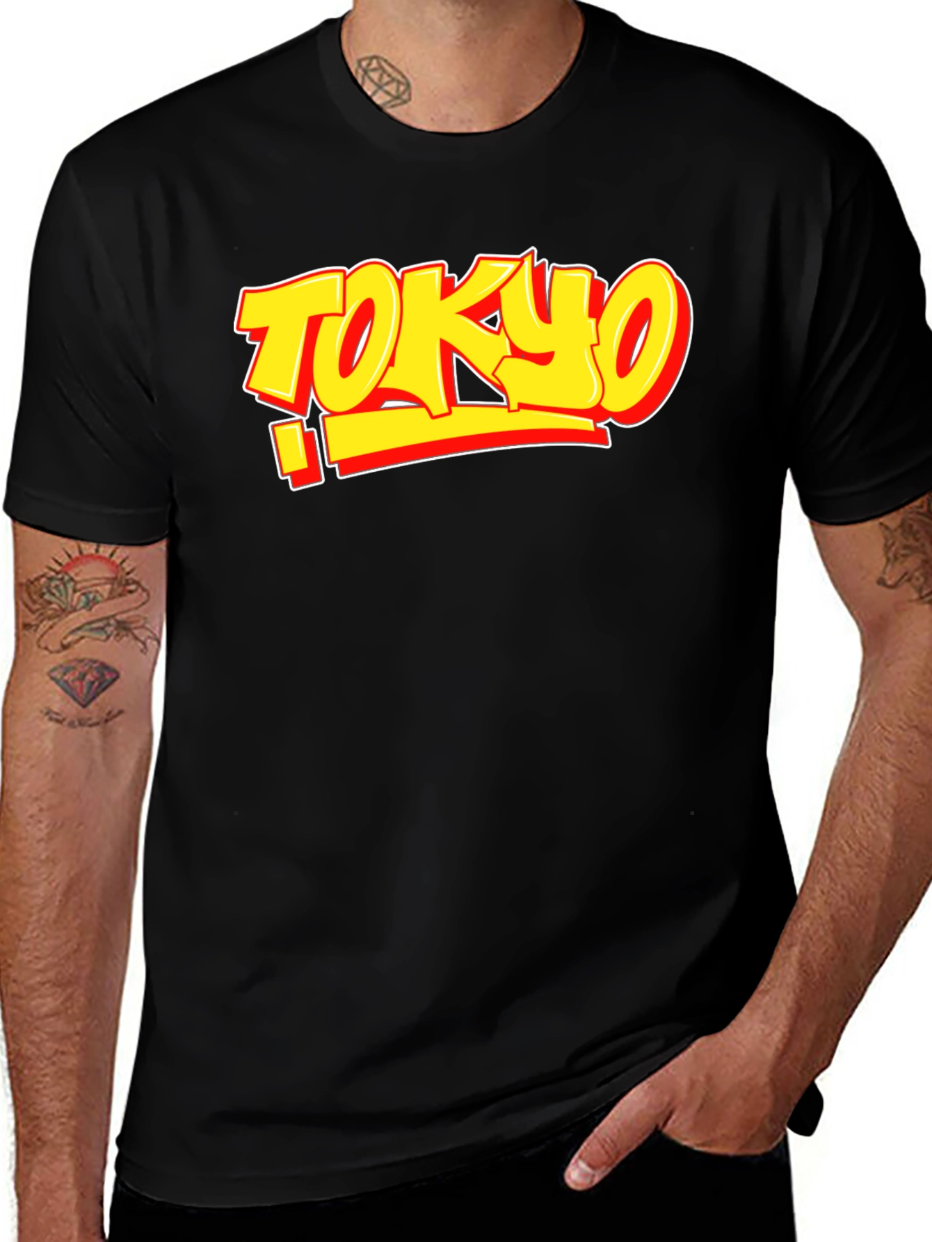 Variant 12 of Tokyo Graphic Tee - Bold Design Black T-Shirt