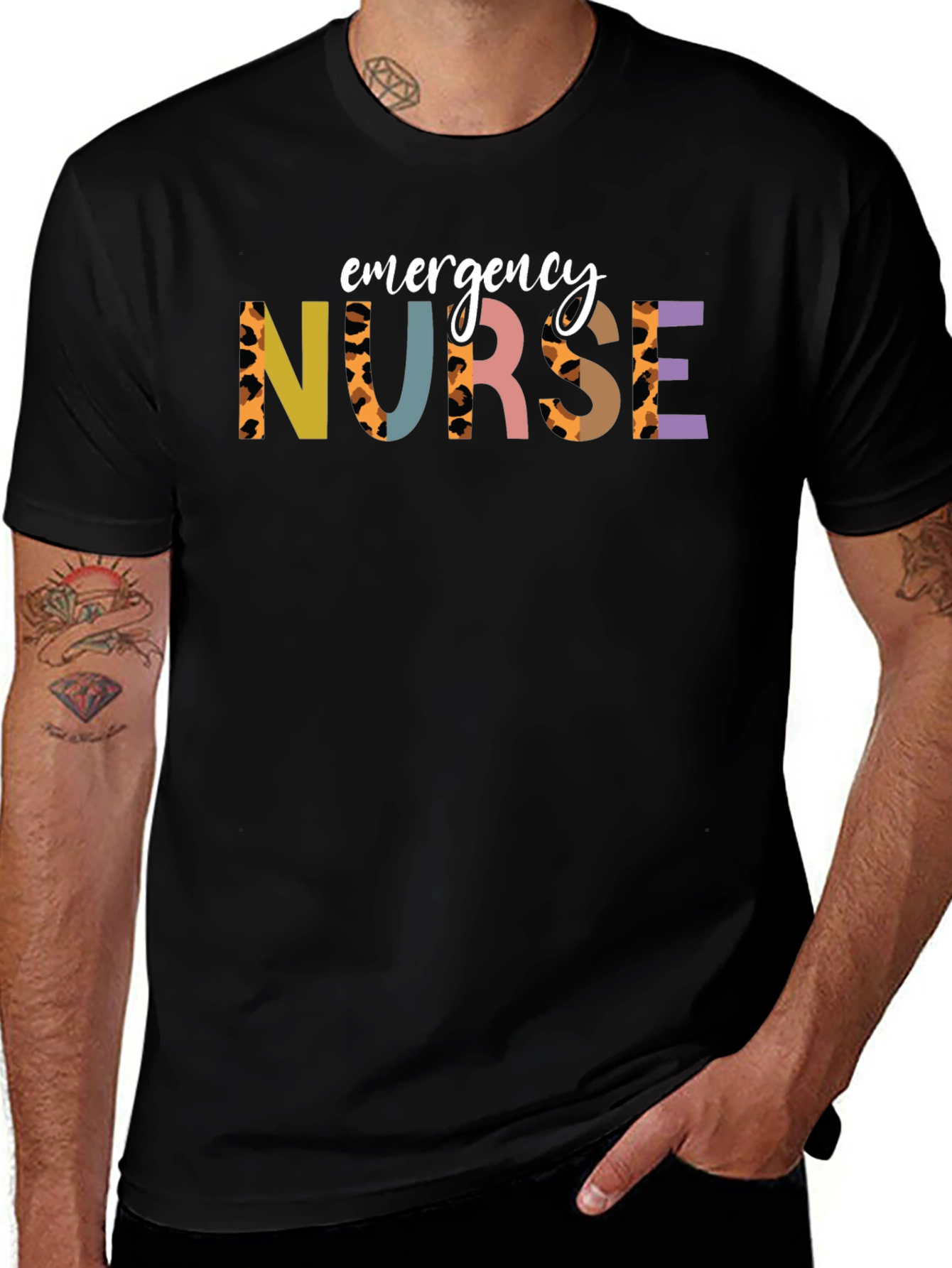 Variant 6 of Emergency Nurse Leopard Print T-Shirt