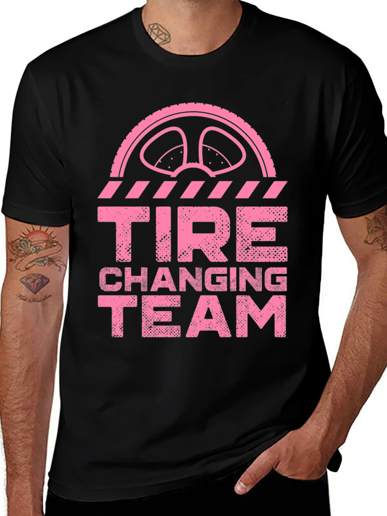 Variant 8 of Tire Changing Team Graphic Tee