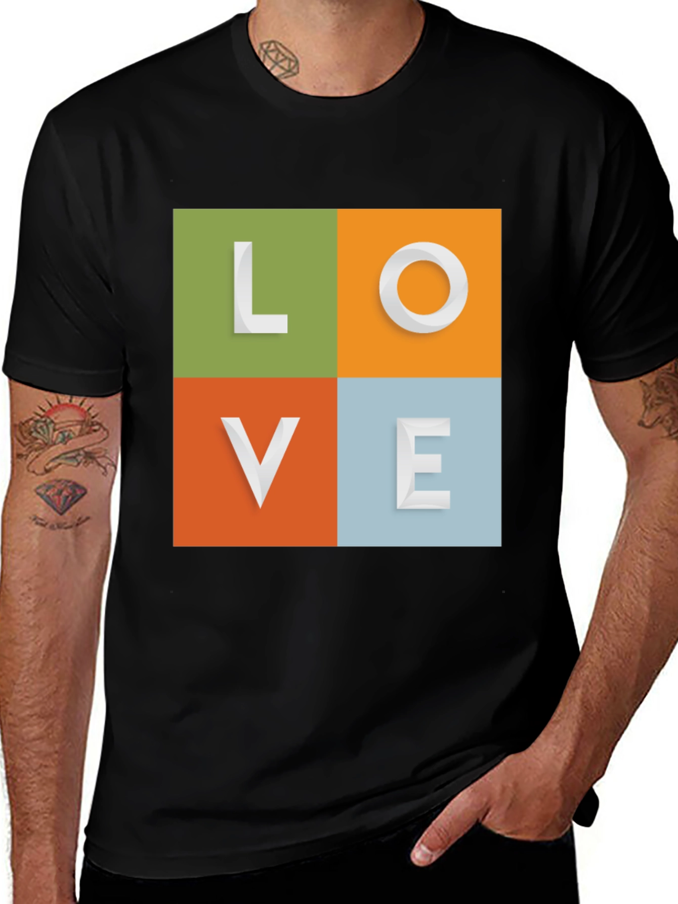 Variant 18 of LOVE Graphic Print Crew Neck T-Shirt