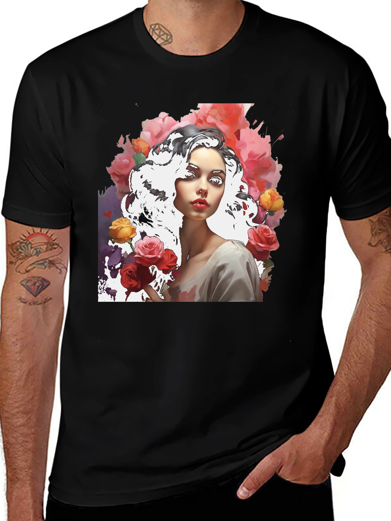 Variant 10 of Floral Woman Graphic Tee