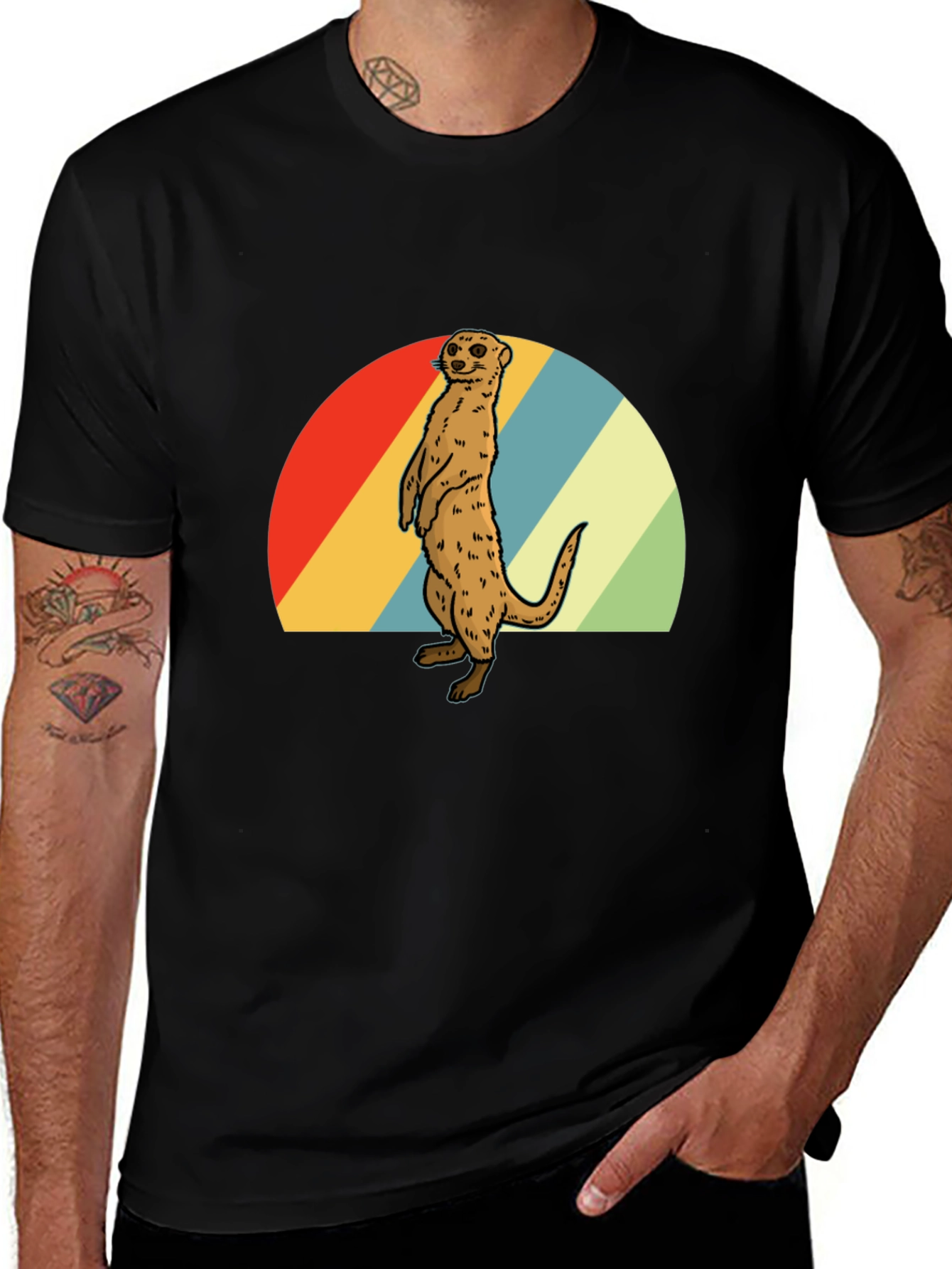 Variant 8 of Meerkat Retro T-Shirt - Vintage Animal Tee
