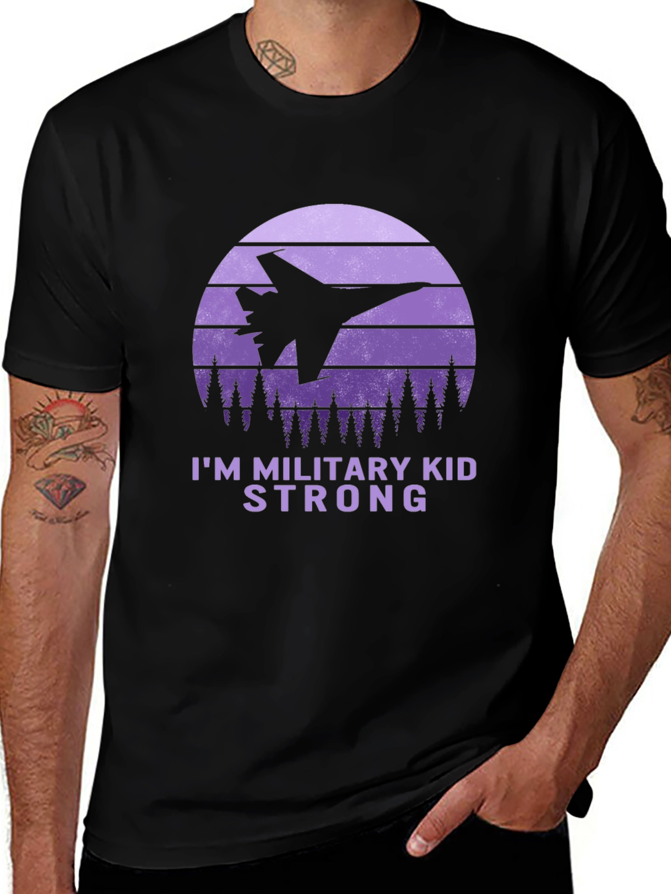 Variant 17 of Military Kid Strong Jet Fighter T-Shirt