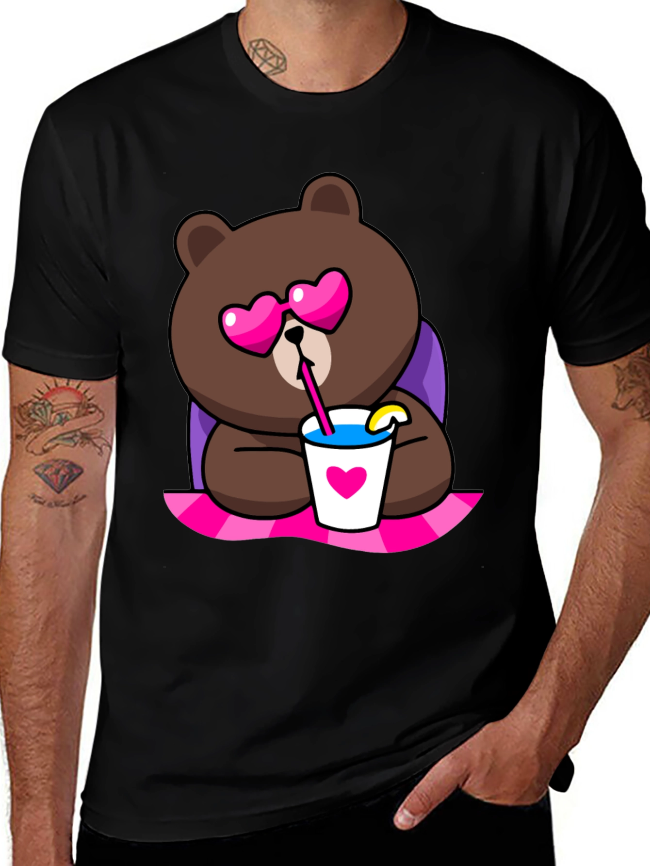 Variant 3 of Cute Cartoon Bear T-Shirt - Graphic Print Tee