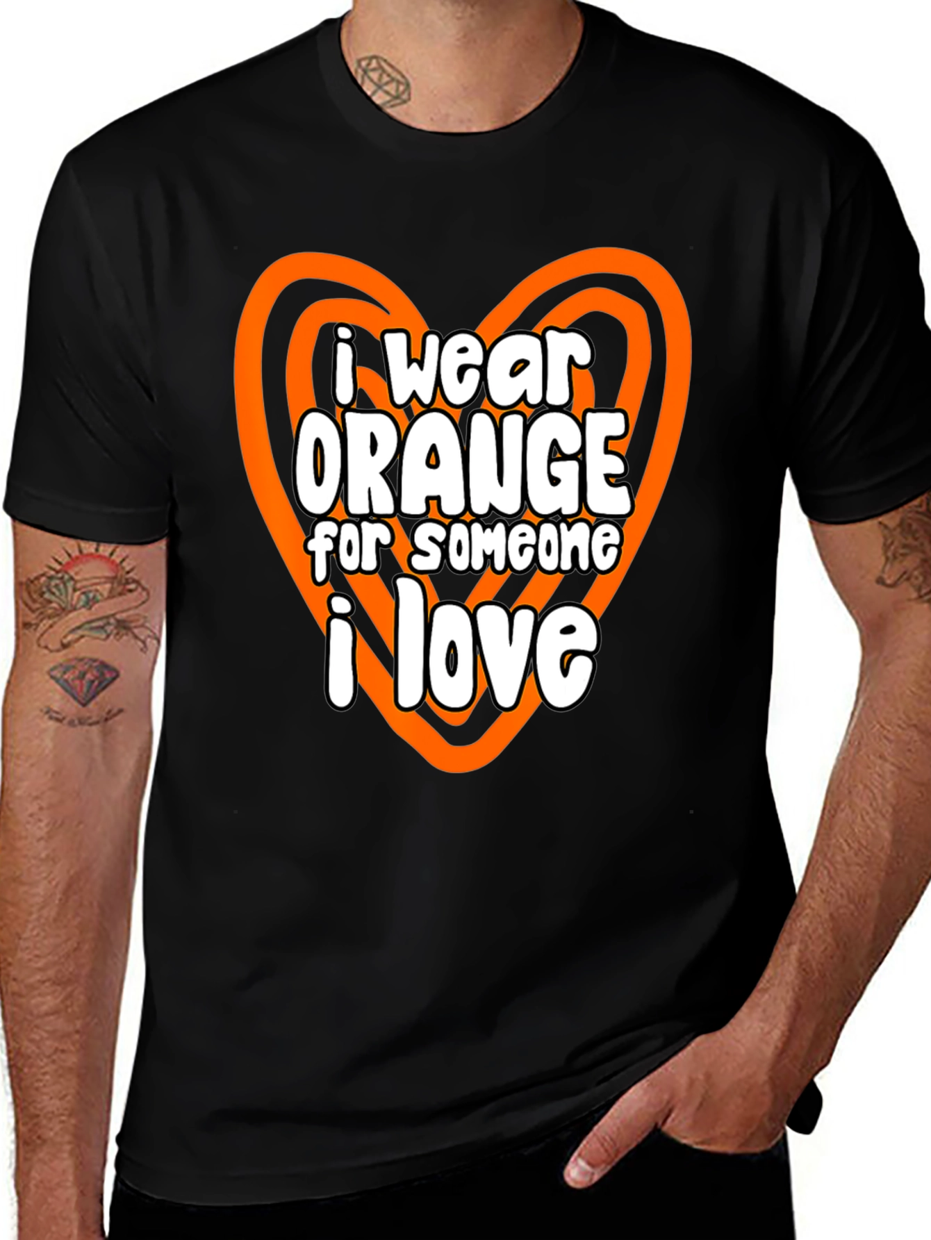 Variant 29 of Orange Heart I Wear Orange T-Shirt