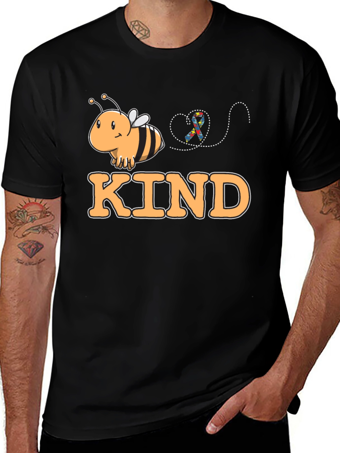 Variant 4 of Bee Kind Autism Awareness T-Shirt