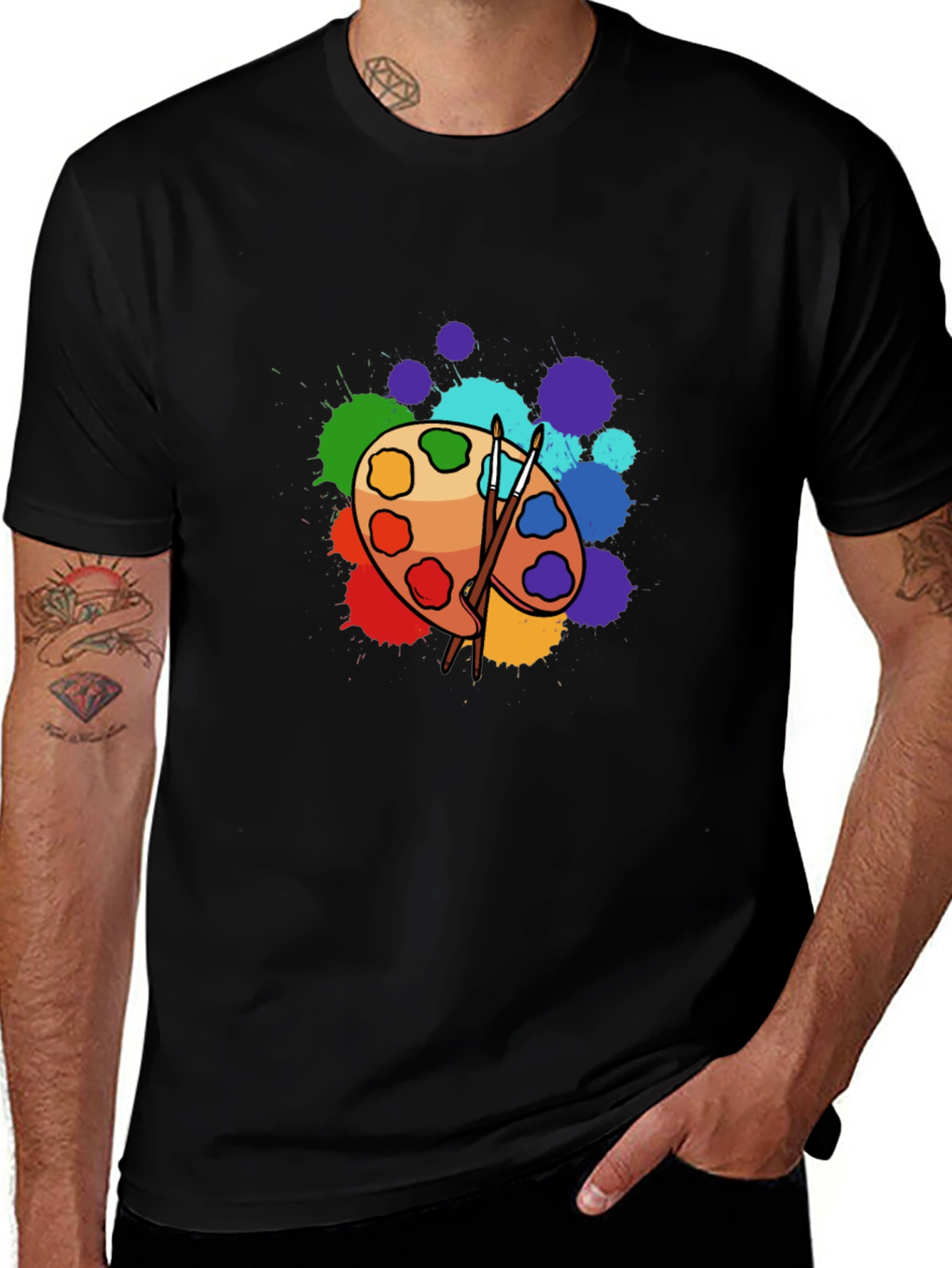Variant 23 of Painter's Palette T-Shirt - Artistic Colorful Design