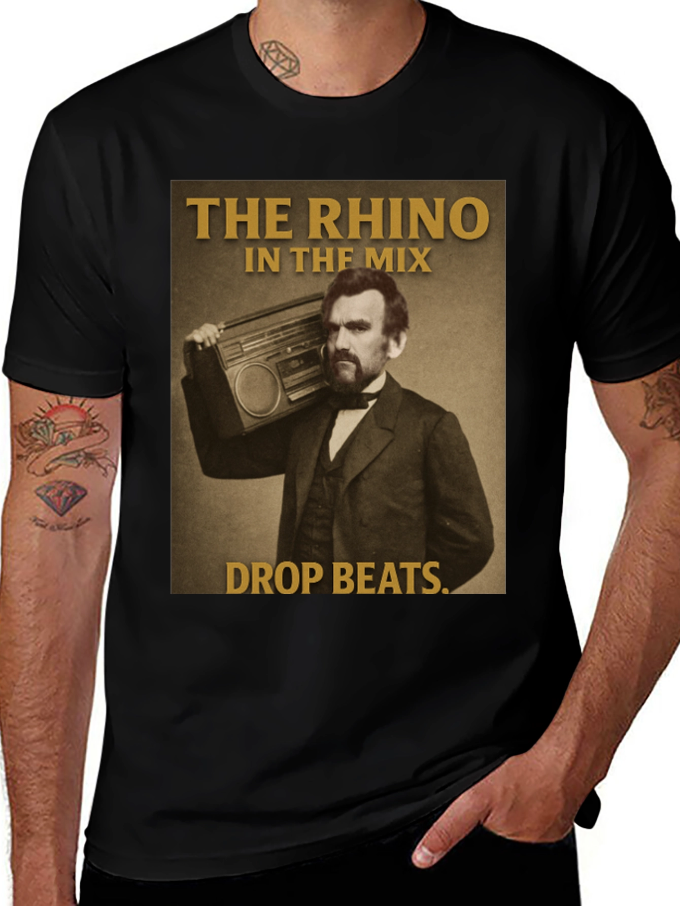 Variant 23 of The Rhino in the Mix Graphic T-Shirt