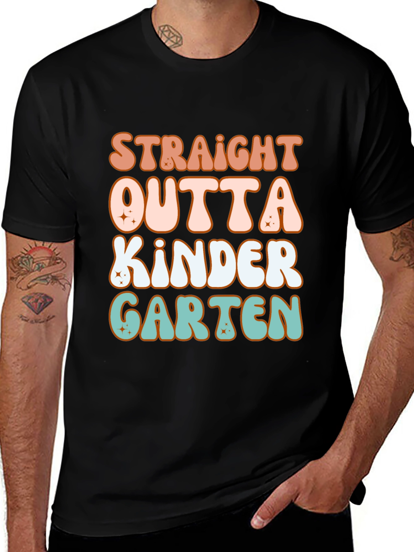 Variant 20 of Straight Outta Kindergarten Retro T-Shirt