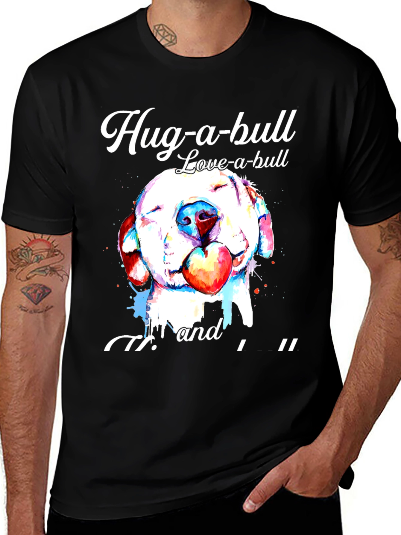 Variant 24 of Hug-a-bull Love-a-bull Graphic T-Shirt