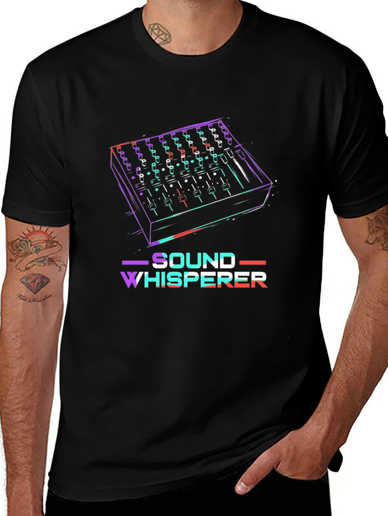 Variant 18 of Sound Whisperer T-Shirt - DJ Mixer Graphic Tee
