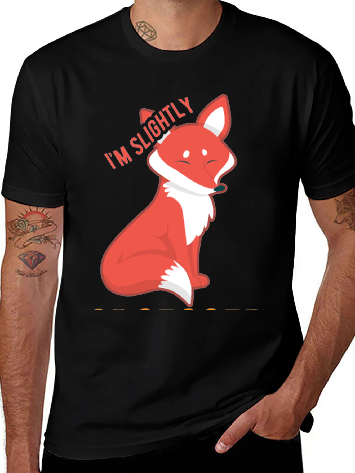 Variant 28 of Slightly Fox Tee - Cute Graphic T-Shirt