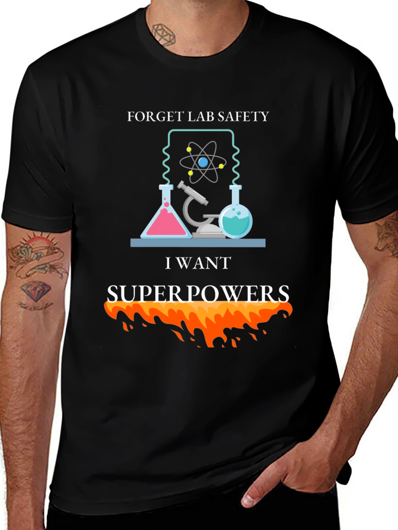 Variant 29 of Forget Lab Safety T-Shirt - Super Powers Tee