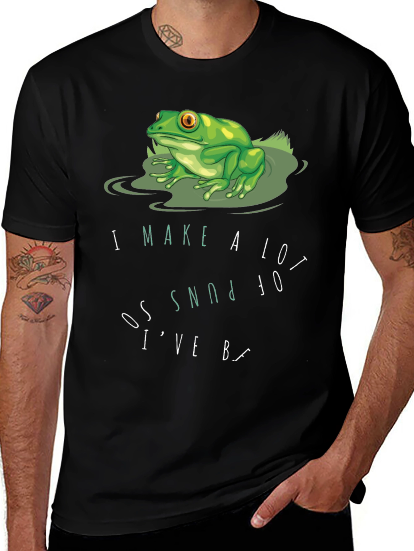 Variant 12 of Funny Frog Pun T-Shirt - I Make A Lot of Frog Puns