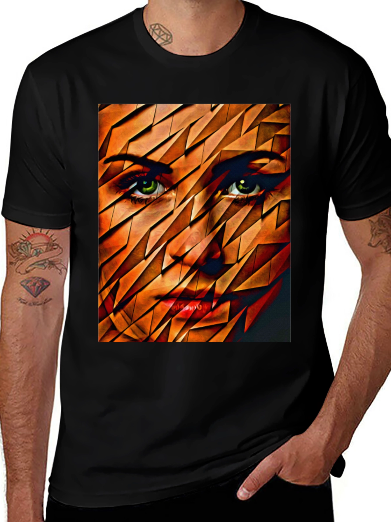 Variant 24 of Abstract Woman's Face Graphic Tee