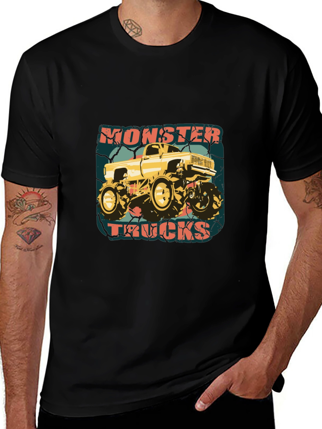 Variant 3 of Monster Truck Graphic Tee - Retro Style