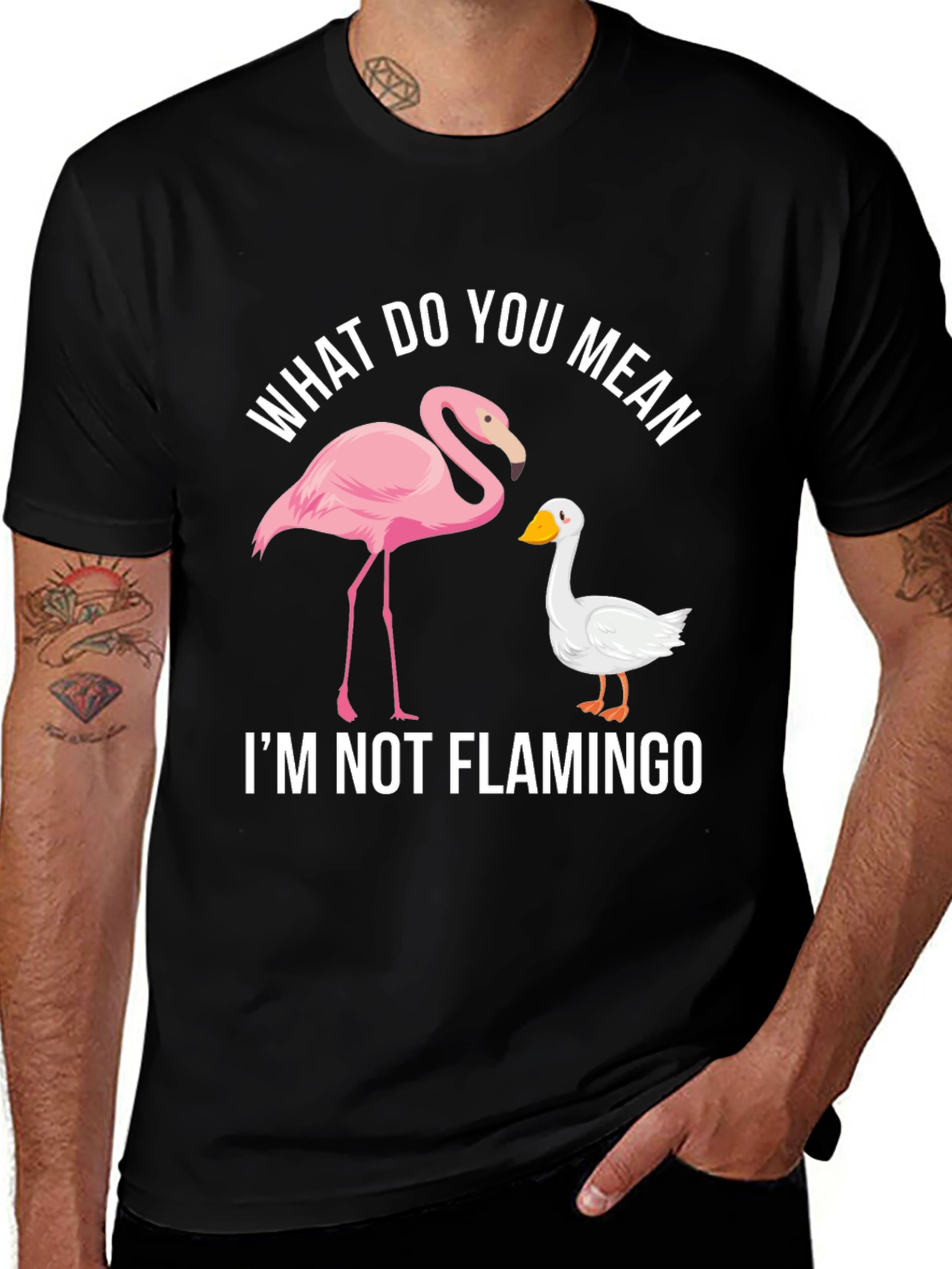 Variant 8 of Funny "I'm Not Flamingo" Graphic Tee