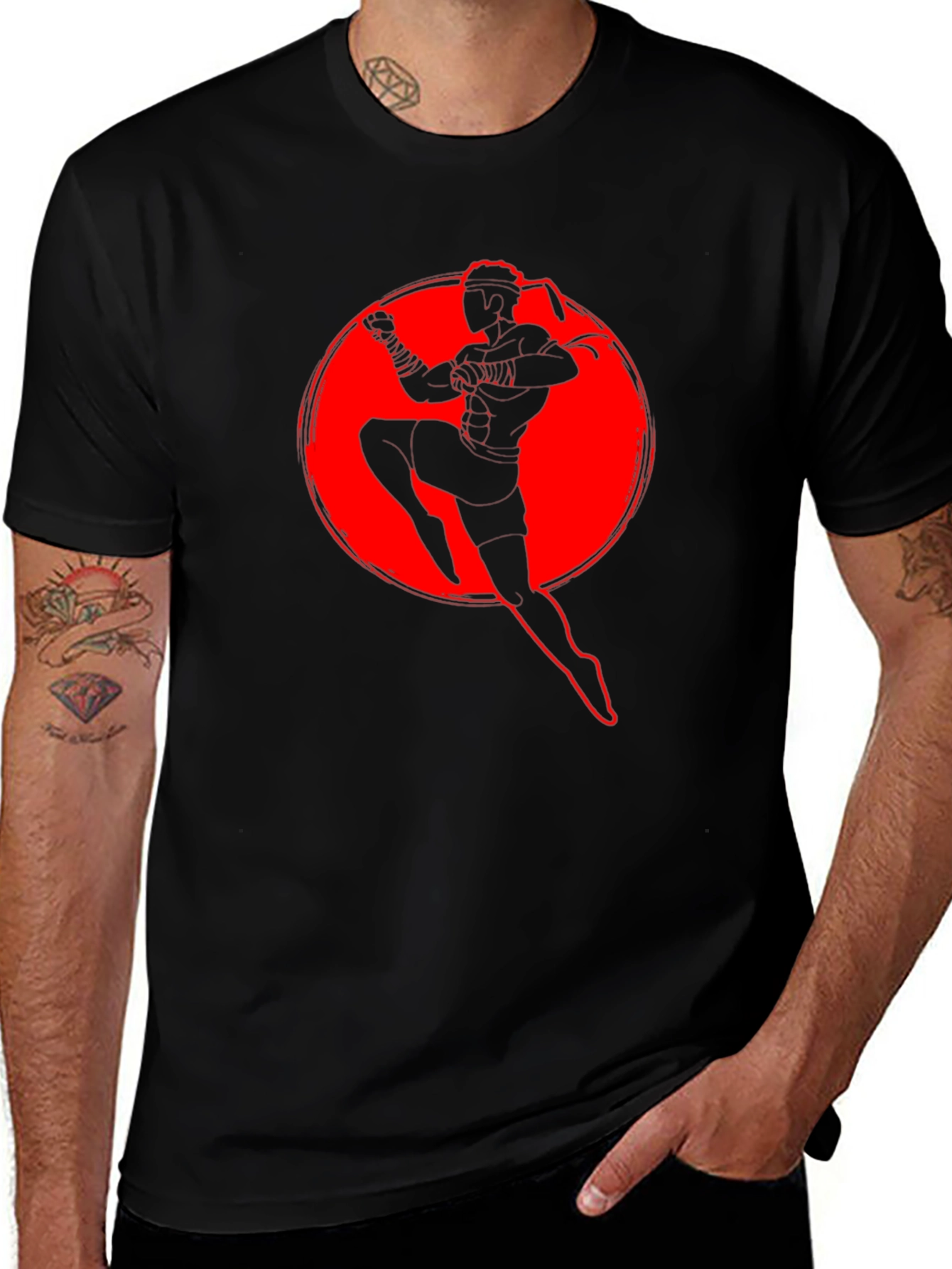 Variant 17 of Muay Thai Fighter Graphic Tee