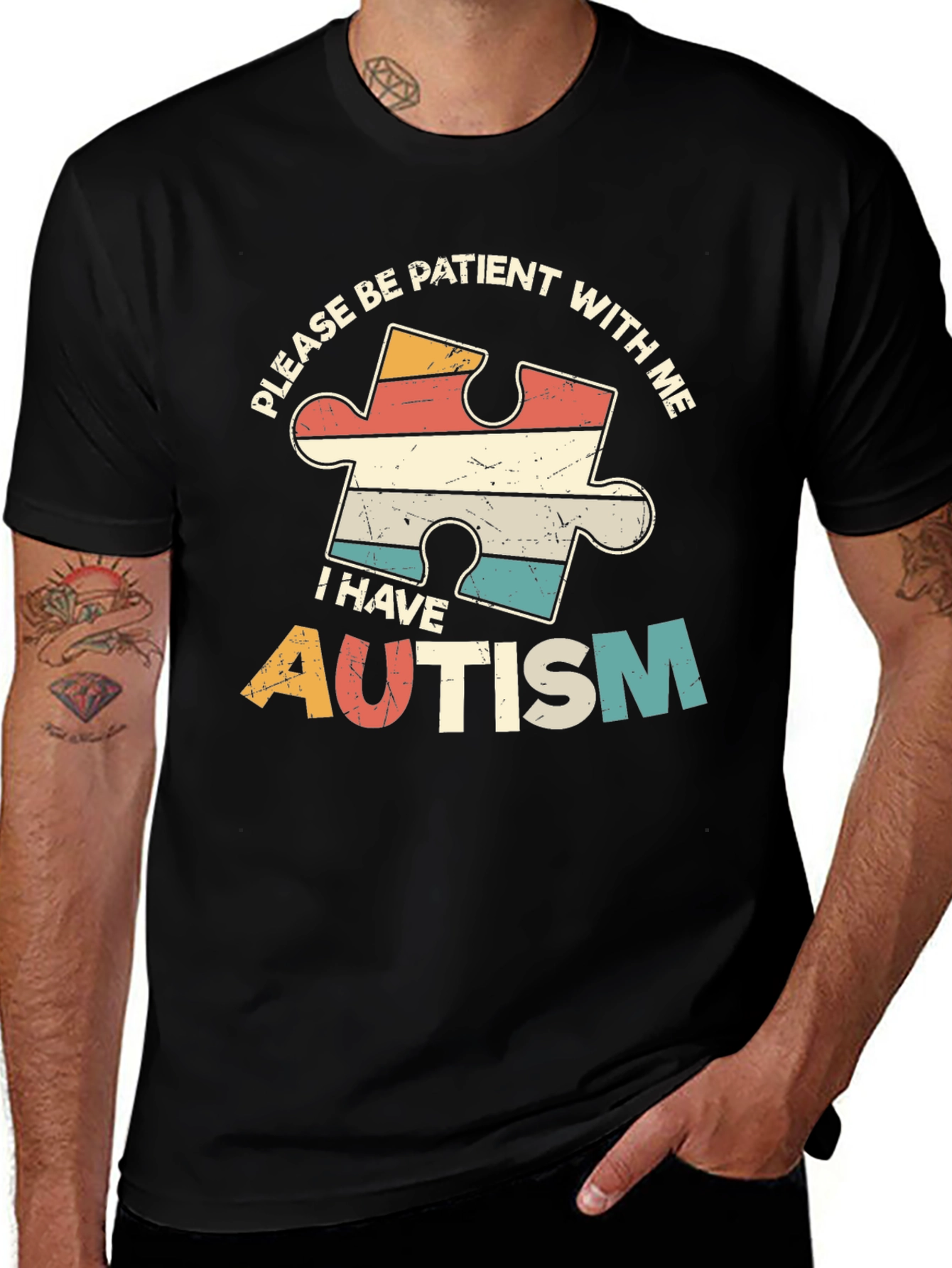Variant 3 of Autism Awareness T-Shirt - Please Be Patient With Me
