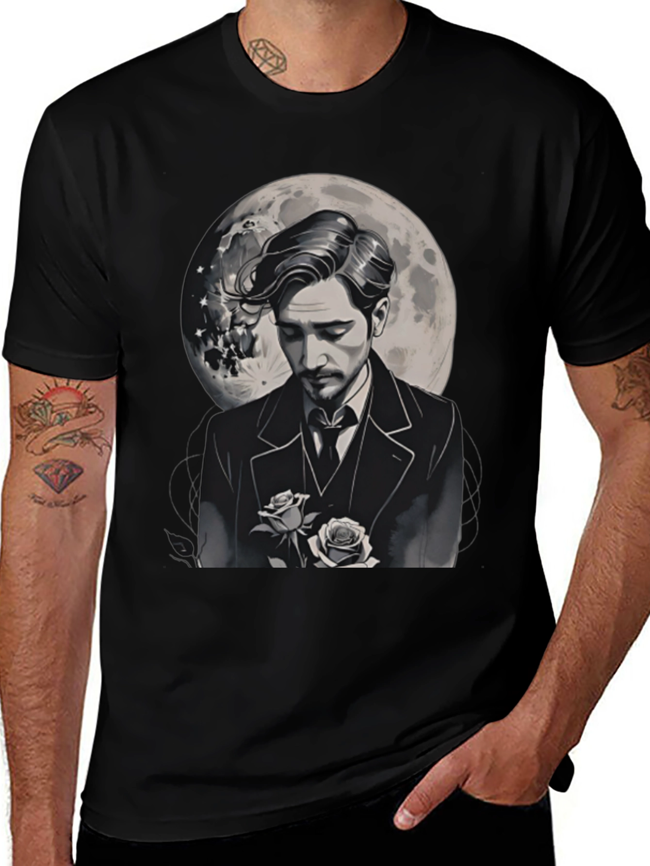 Variant 5 of Moonlit Gentleman Graphic Tee