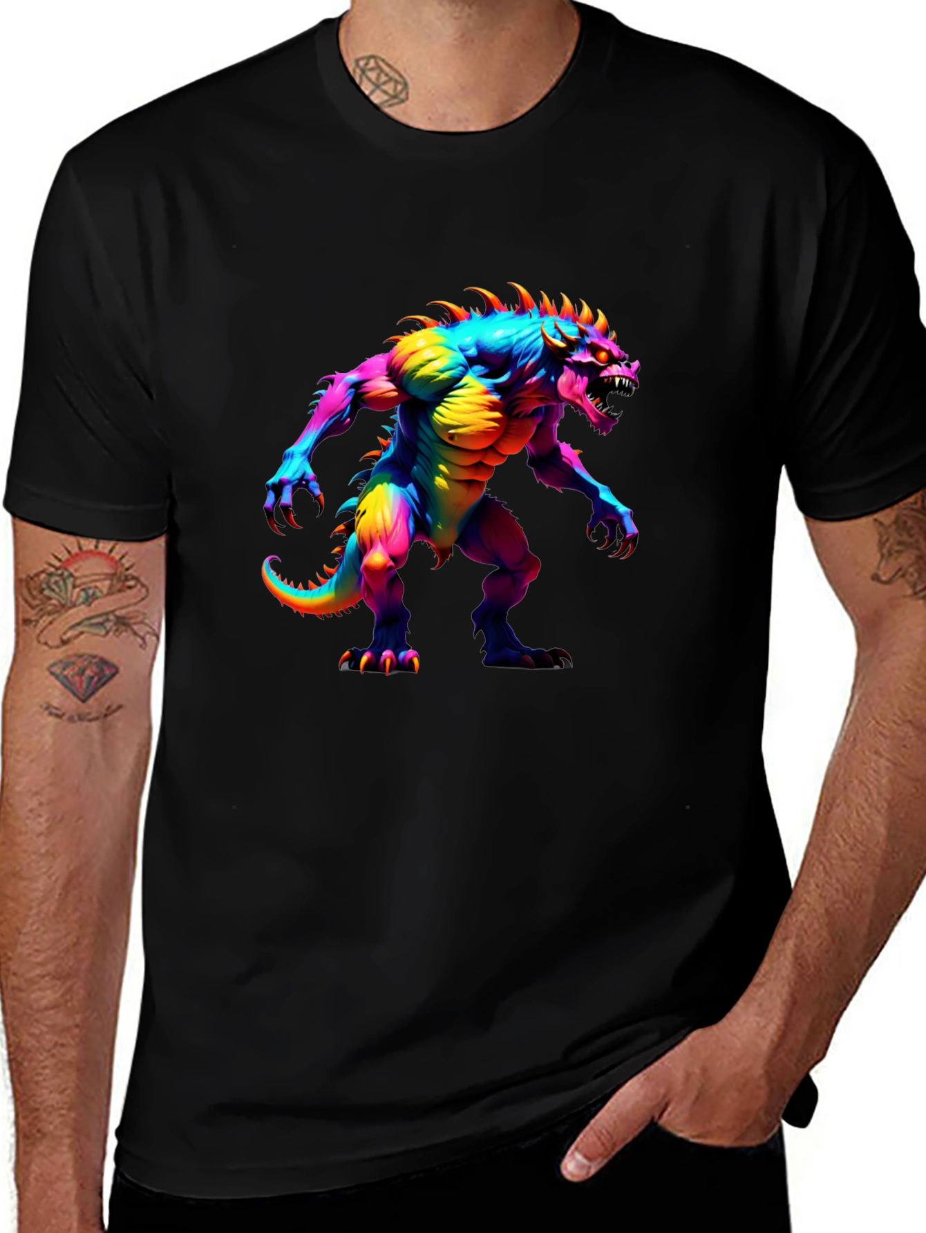 Variant 10 of Rainbow Monster Graphic T-Shirt