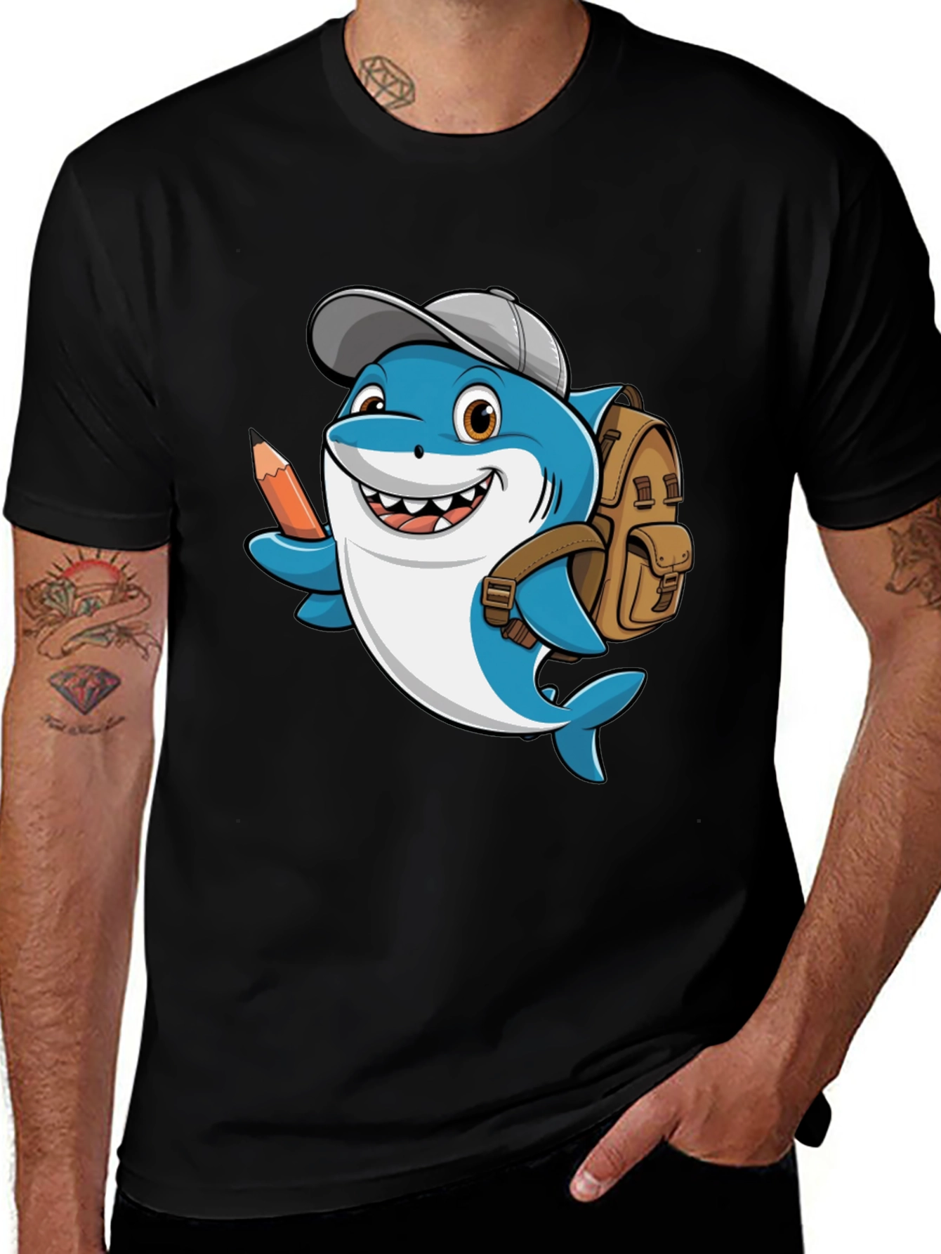 Variant 5 of Cartoon Shark School T-Shirt